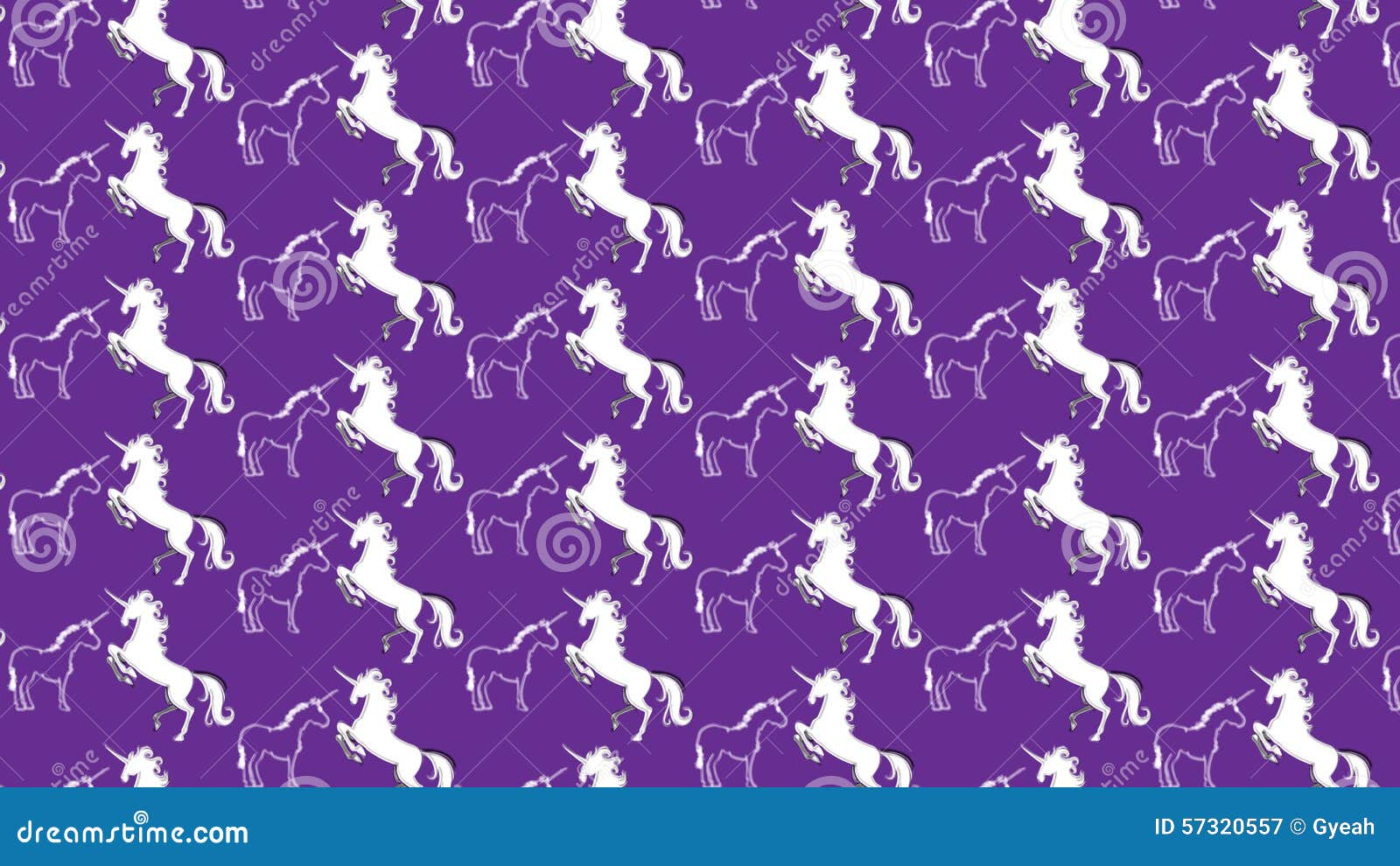 simple purple background with some unicorns
