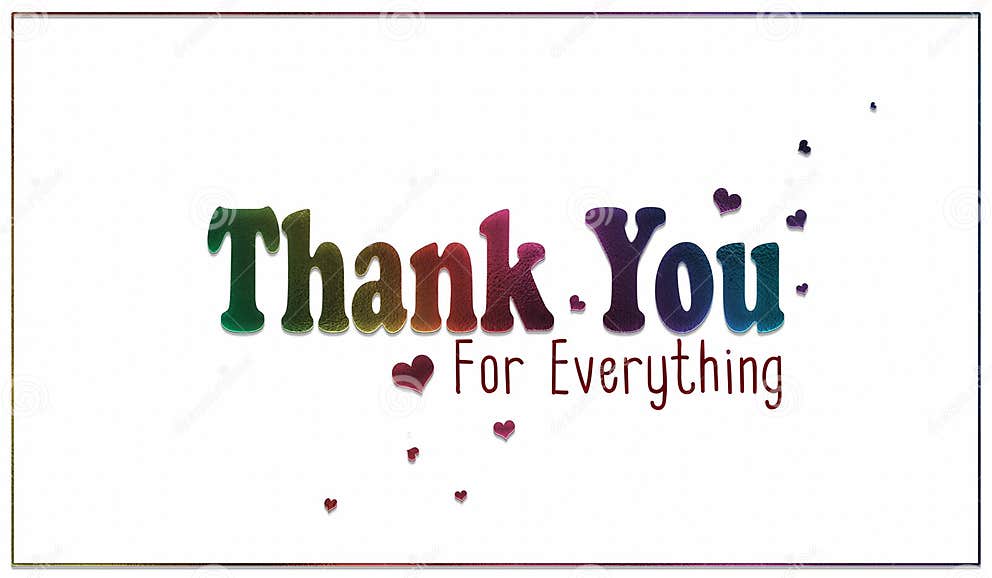Simple Rainbow Thank You For Everything Card Stock Illustration simple-rainbow-thank-you-for-everything-card-stock-illustration