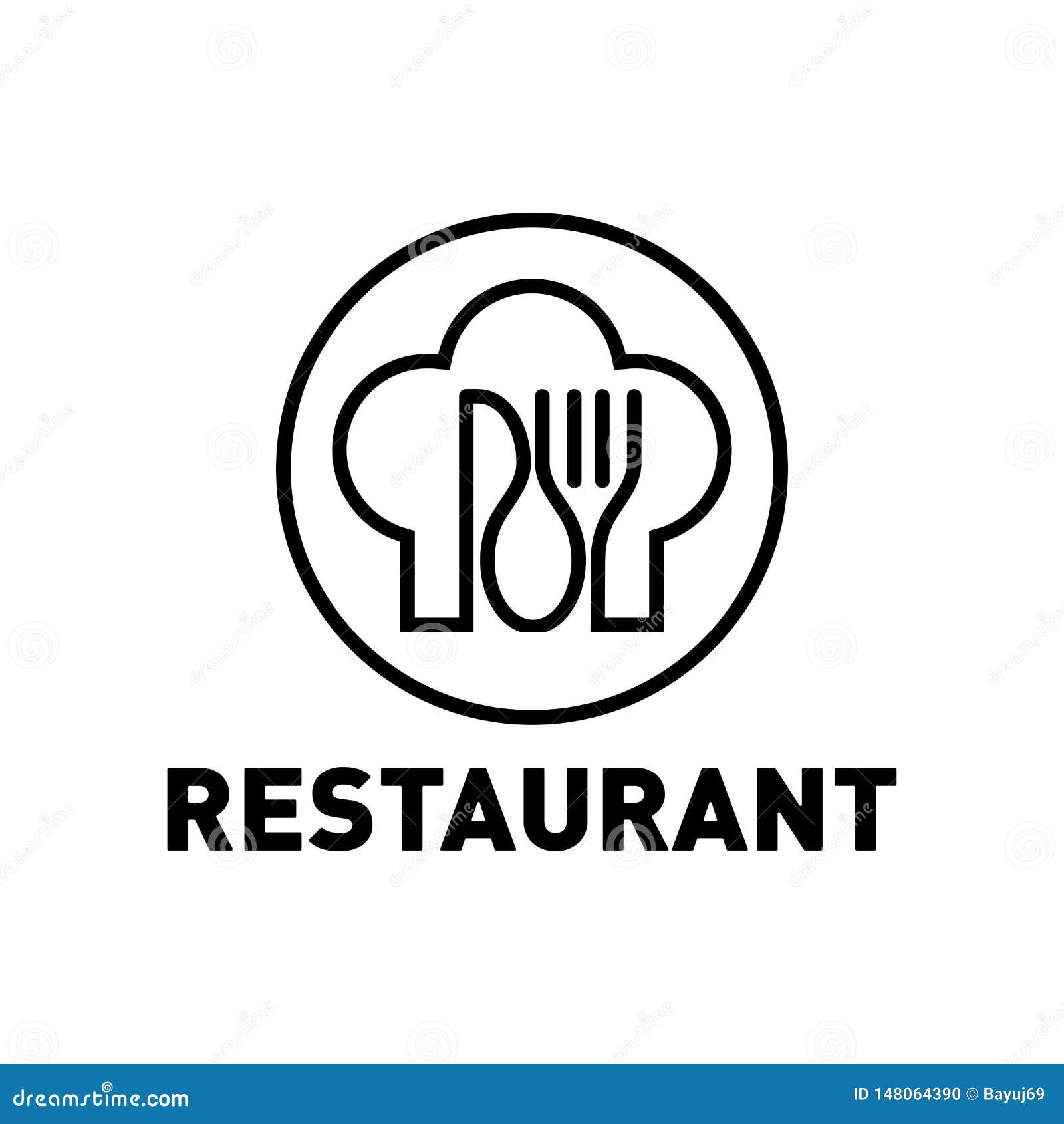 Simple Restaurant Vector Logo Design Inspiration Stock Vector ...