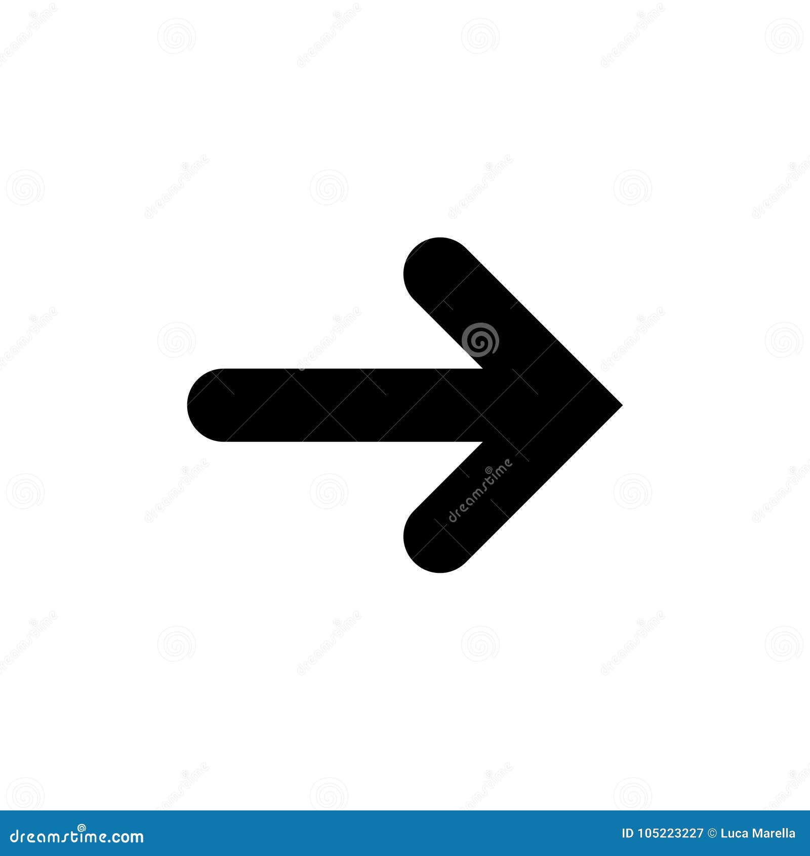 simple right arrow  - png