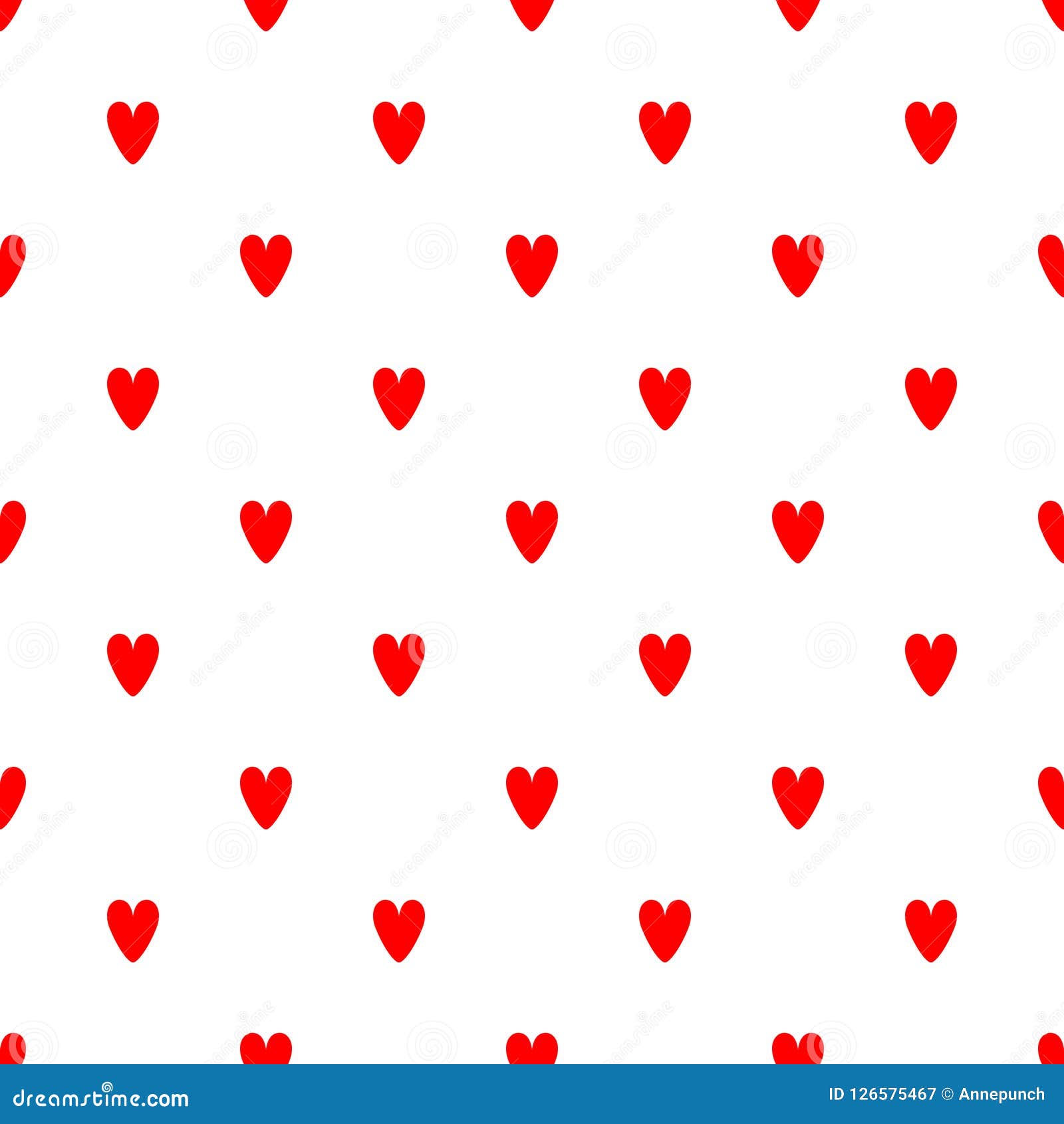 Simple Romantic Seamless Pattern with Repeating Red Hearts on White  Background. Stock Vector - Illustration of background, vintage: 126575467