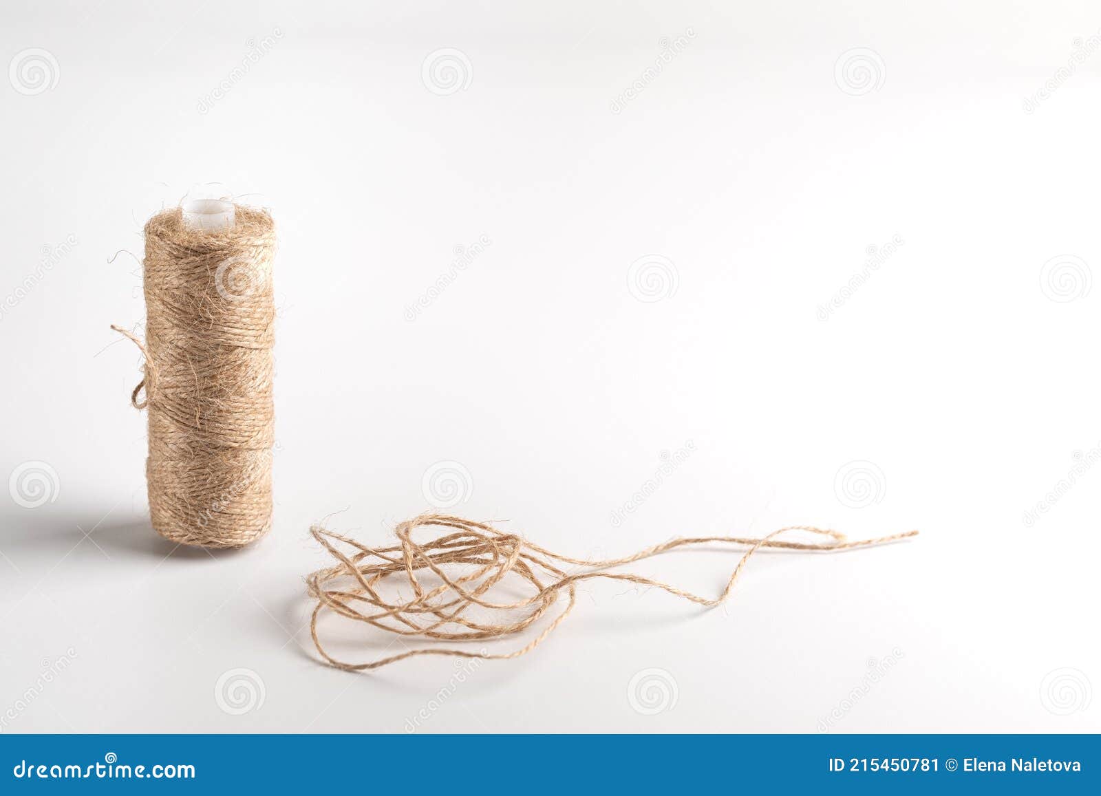 A Simple Rope Made of Jute for Decorative Packaging of Presents