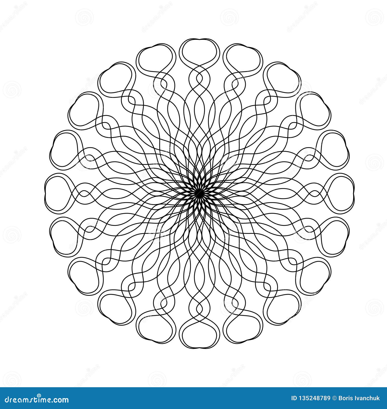 Download Simple Round Mandala Tattoo Coloring Book On White Background Stock Vector Illustration Of Abstract Floral 135248789