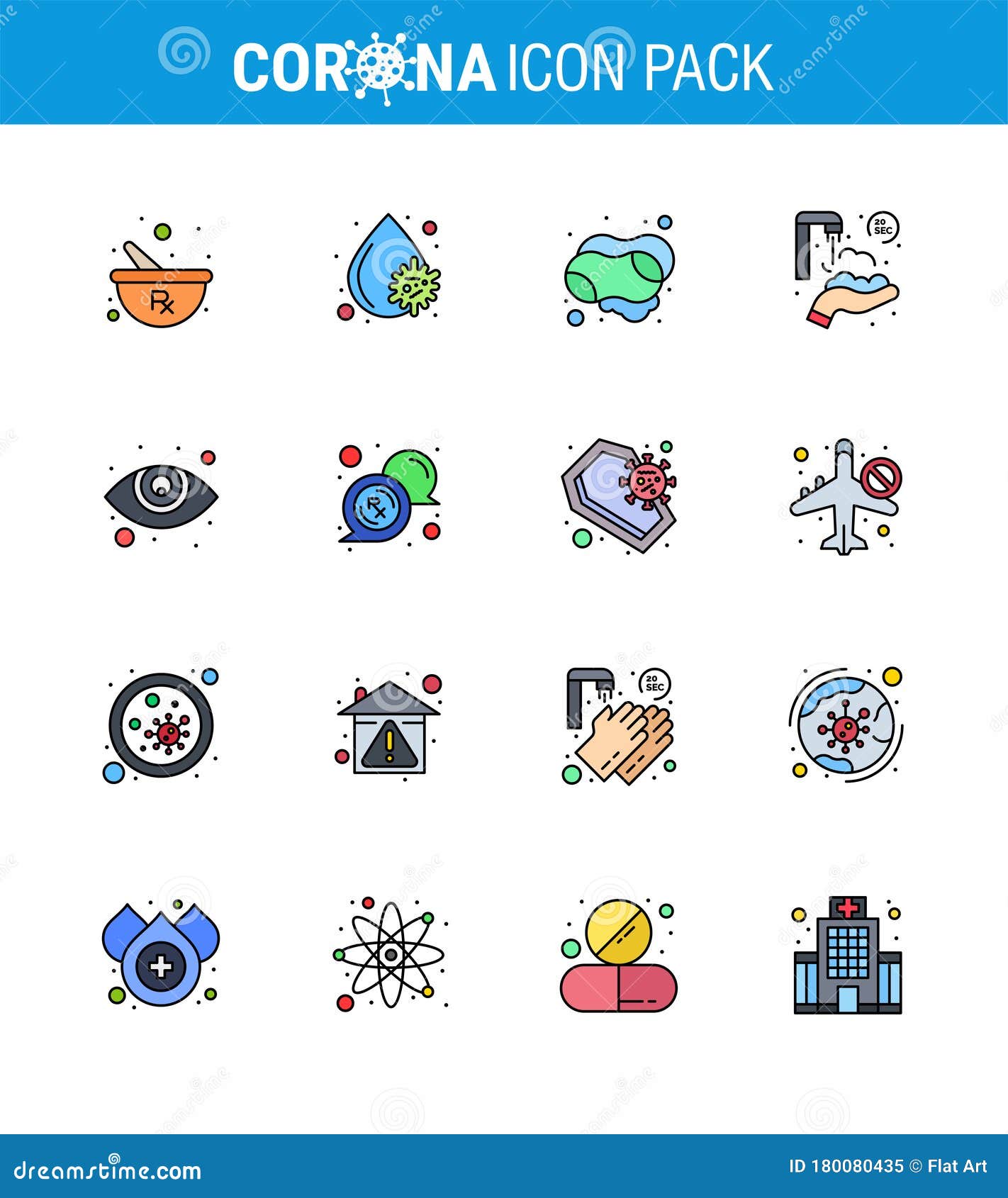 simple set of covid-19 protection blue 25 icon pack icon included eyesight, washing, cleaning, hands, twenty seconds