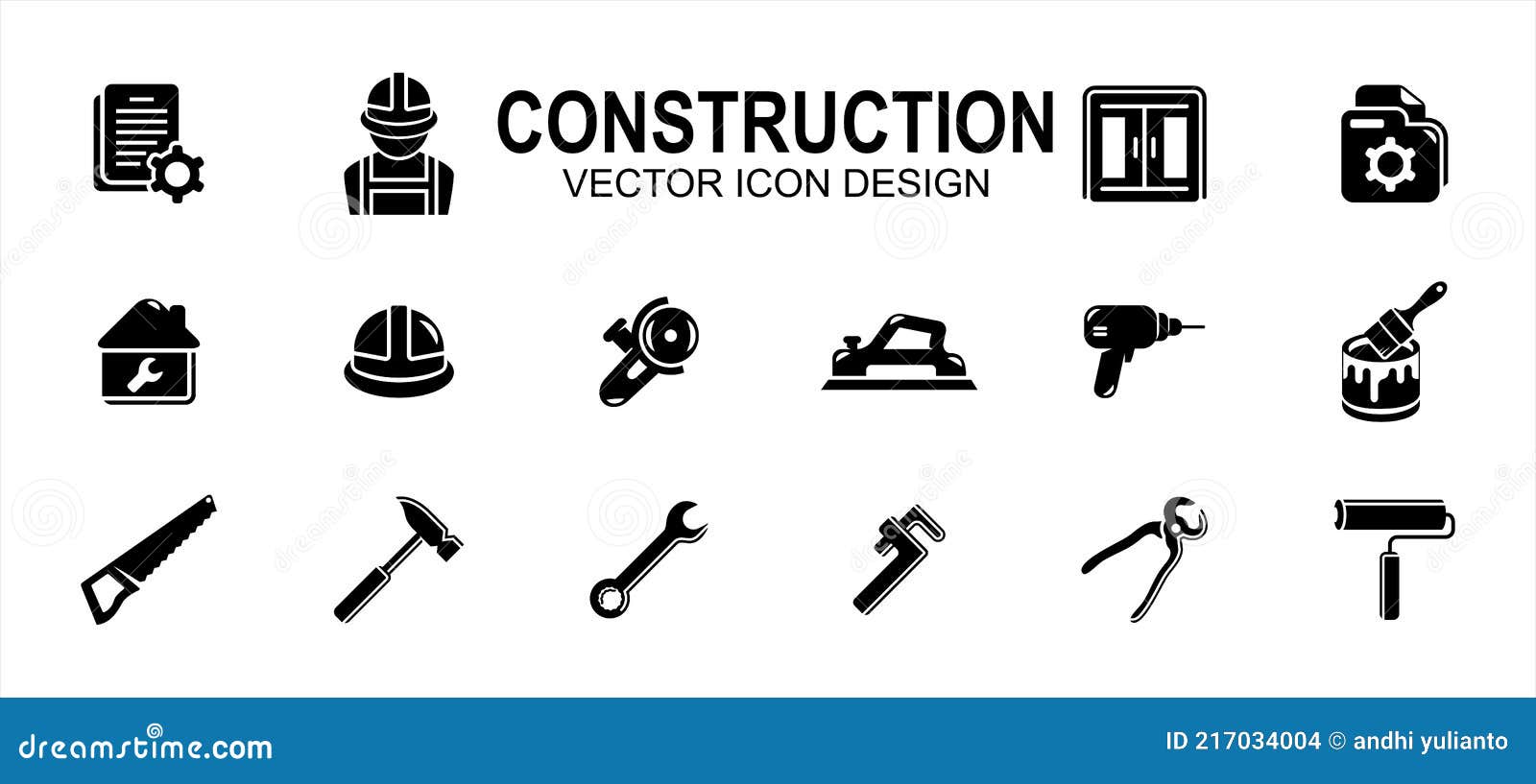 simple set of home job build construction related  icon user interface graphic . contains such icons as job