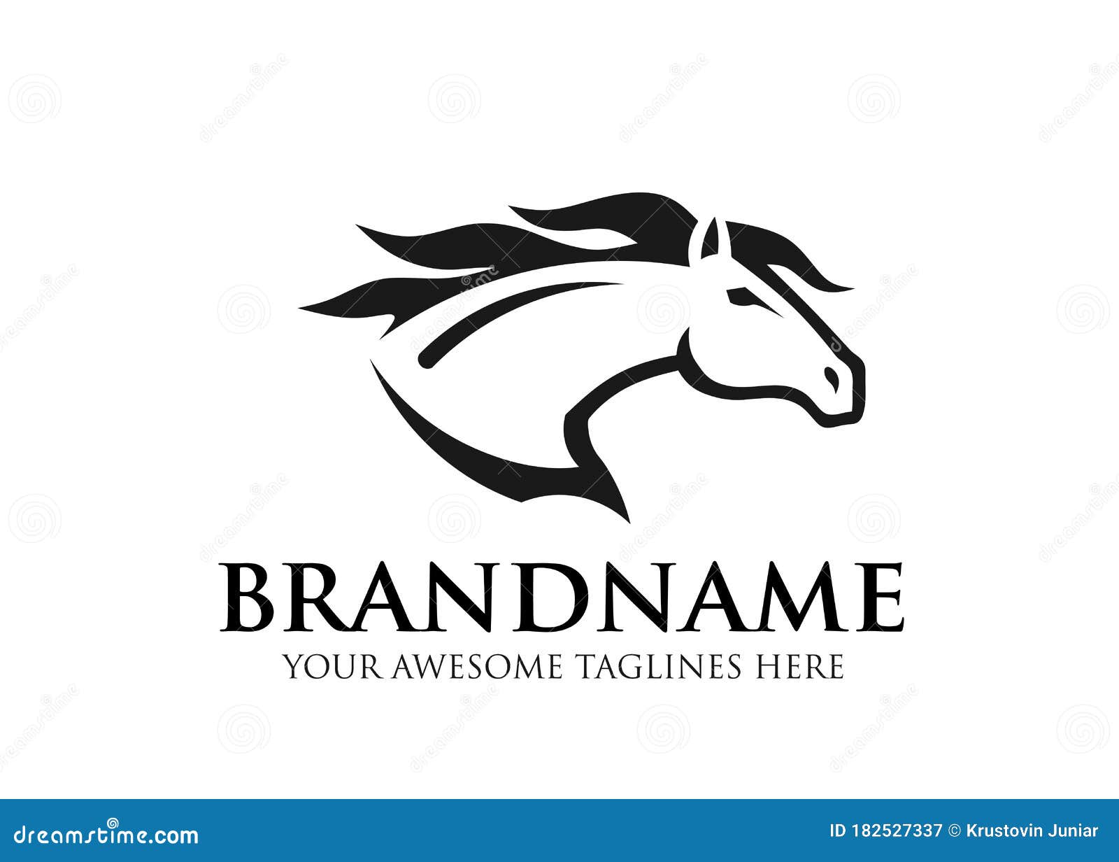 Sign Head of Horse for Race Sport Logo Stock Vector - Illustration of  cartoon, outline: 182527337