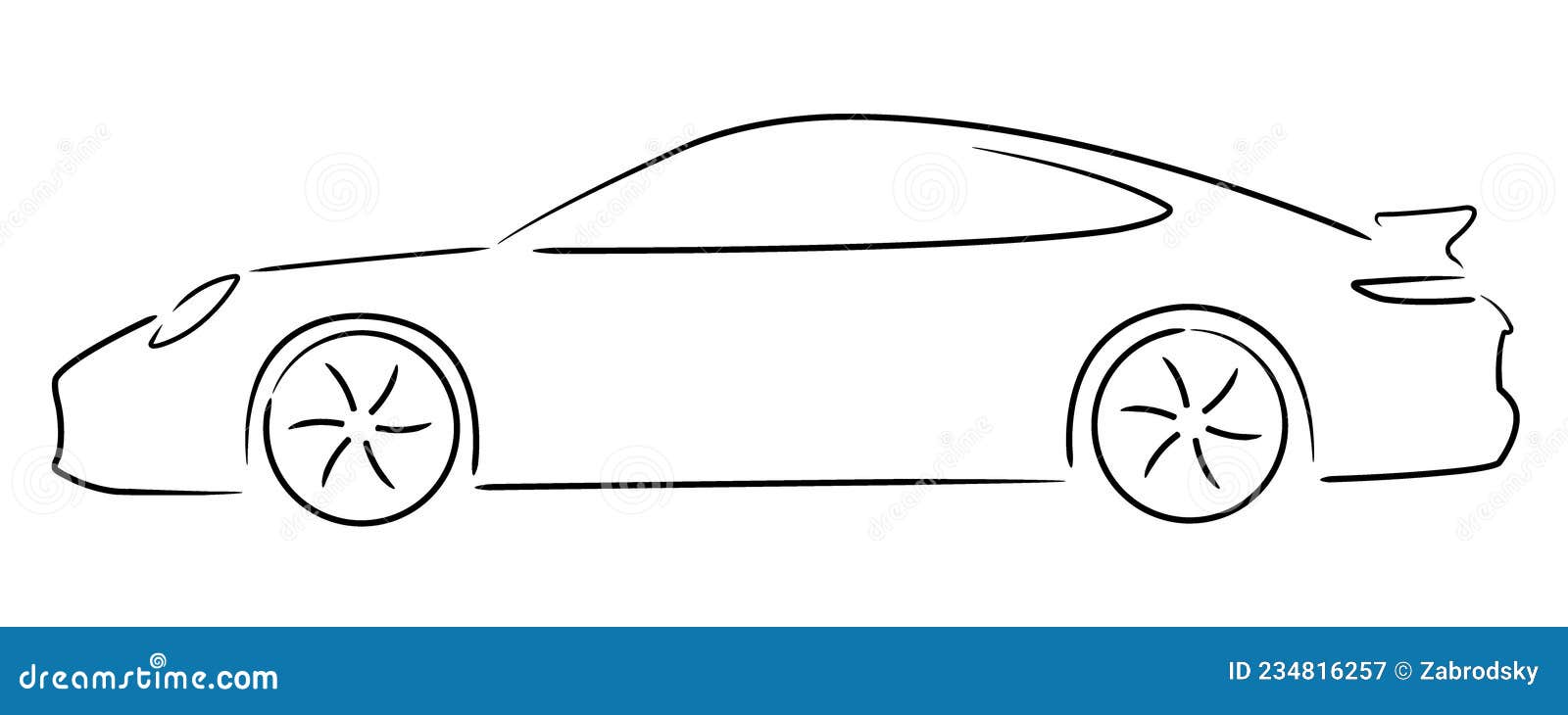Collection the side of the Super Car Sketch Isolated 14914155 Vector Art at  Vecteezy