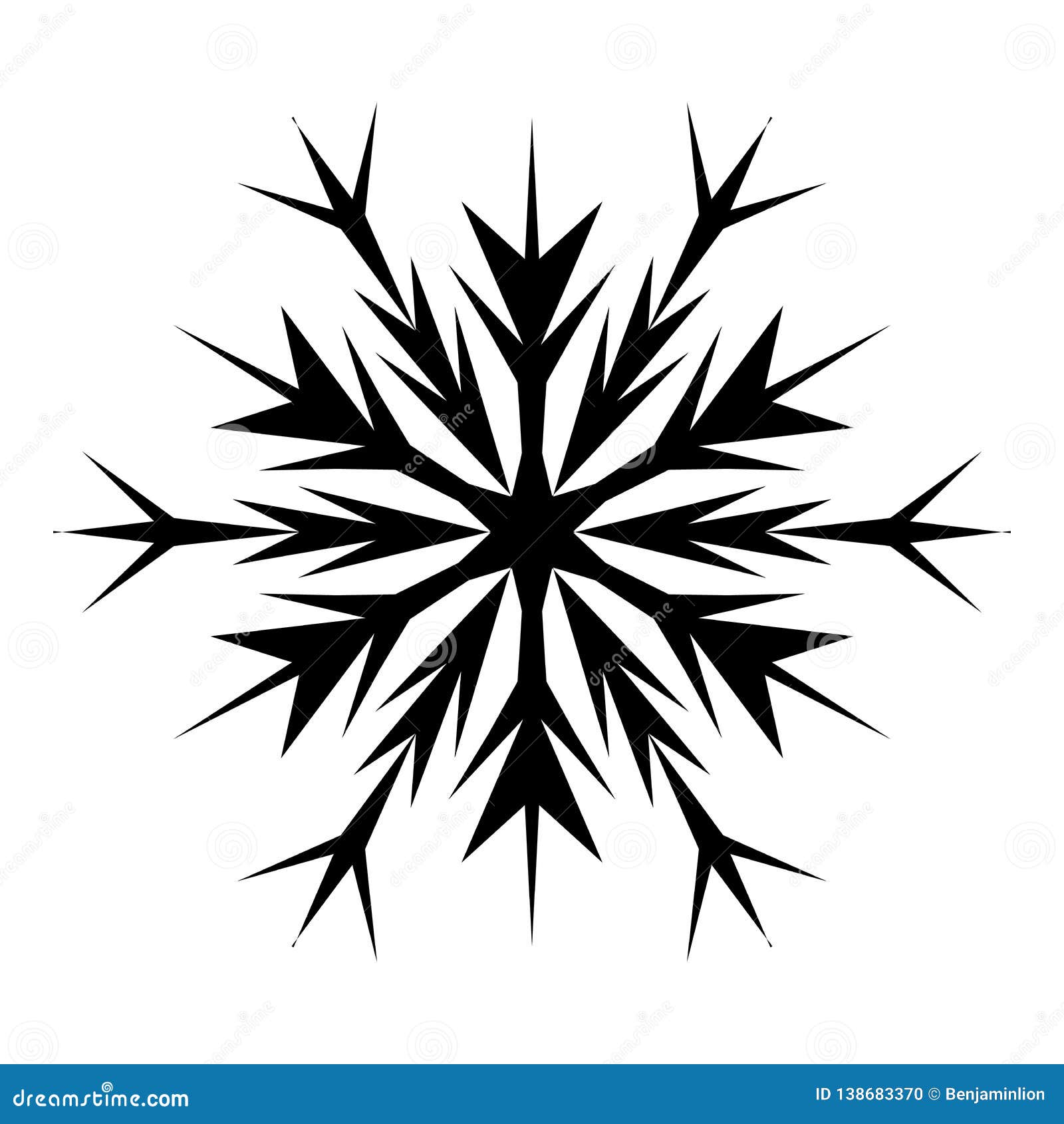 Download Simple Isolated Snowflake stock vector. Illustration of ...