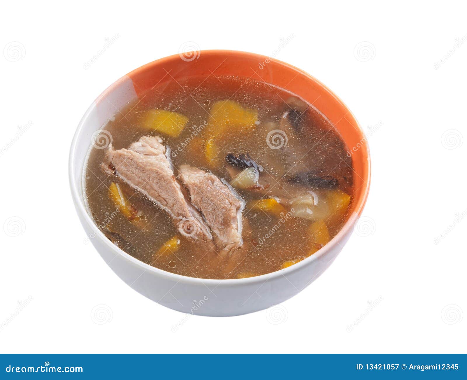 Simple Soup with Pork and Pepper Stock Image - Image of shrimp, dinner