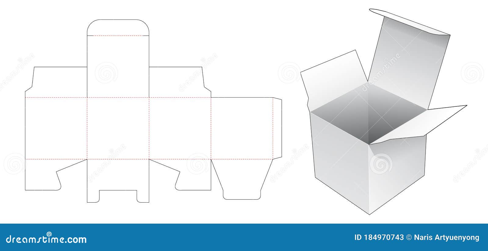 Simple Square Packaging Box Die Cut Template Stock Vector Simple Square Packaging Box Die Cut Template Stock Vector