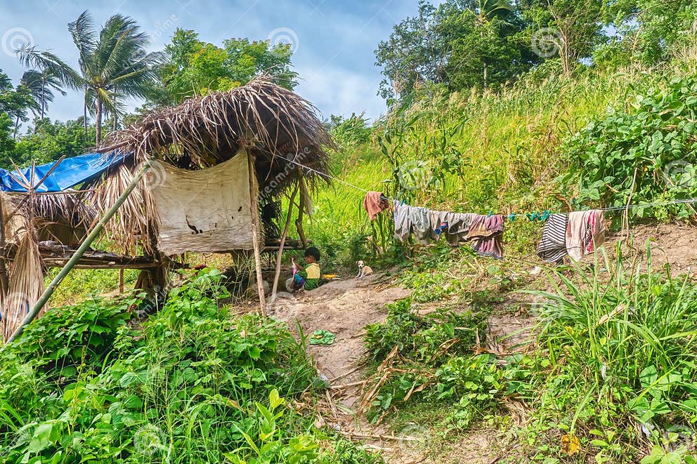 A Simple Squatter Hut in the Rural Philippines. Editorial Image - Image ...