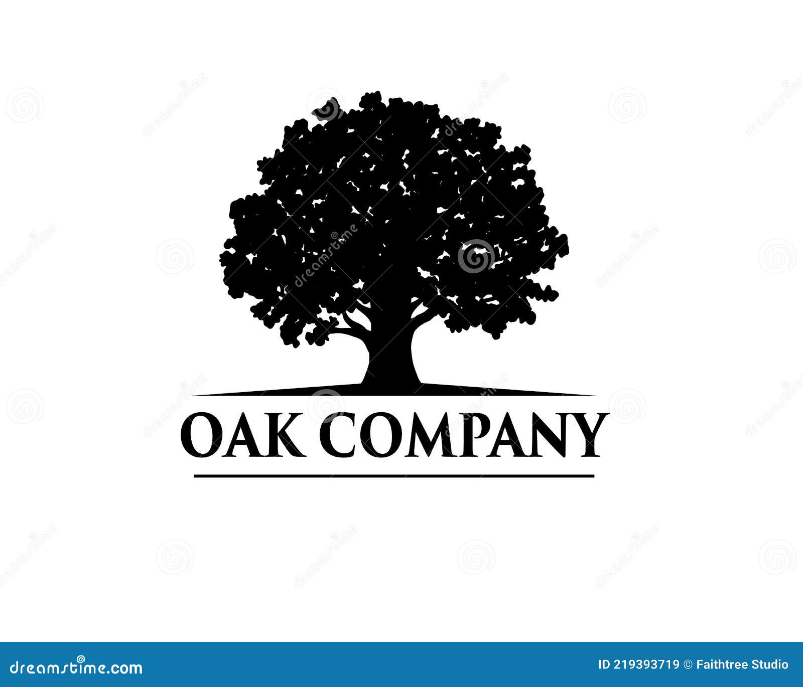 Simple Strong Grayscale Oak Company Logo Stock Vector - Illustration of ...