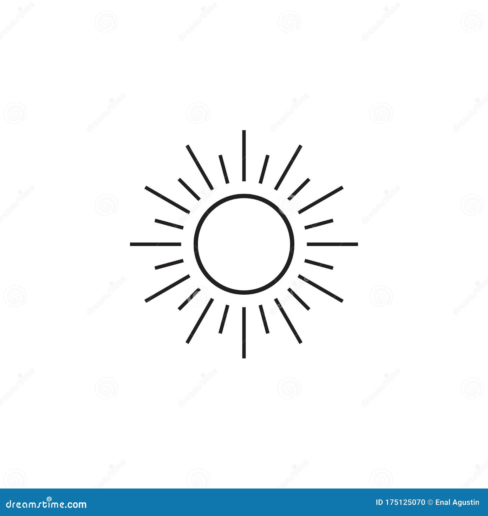 Simple Sun Logo Icon Design Vector Template Stock Vector - Illustration ...