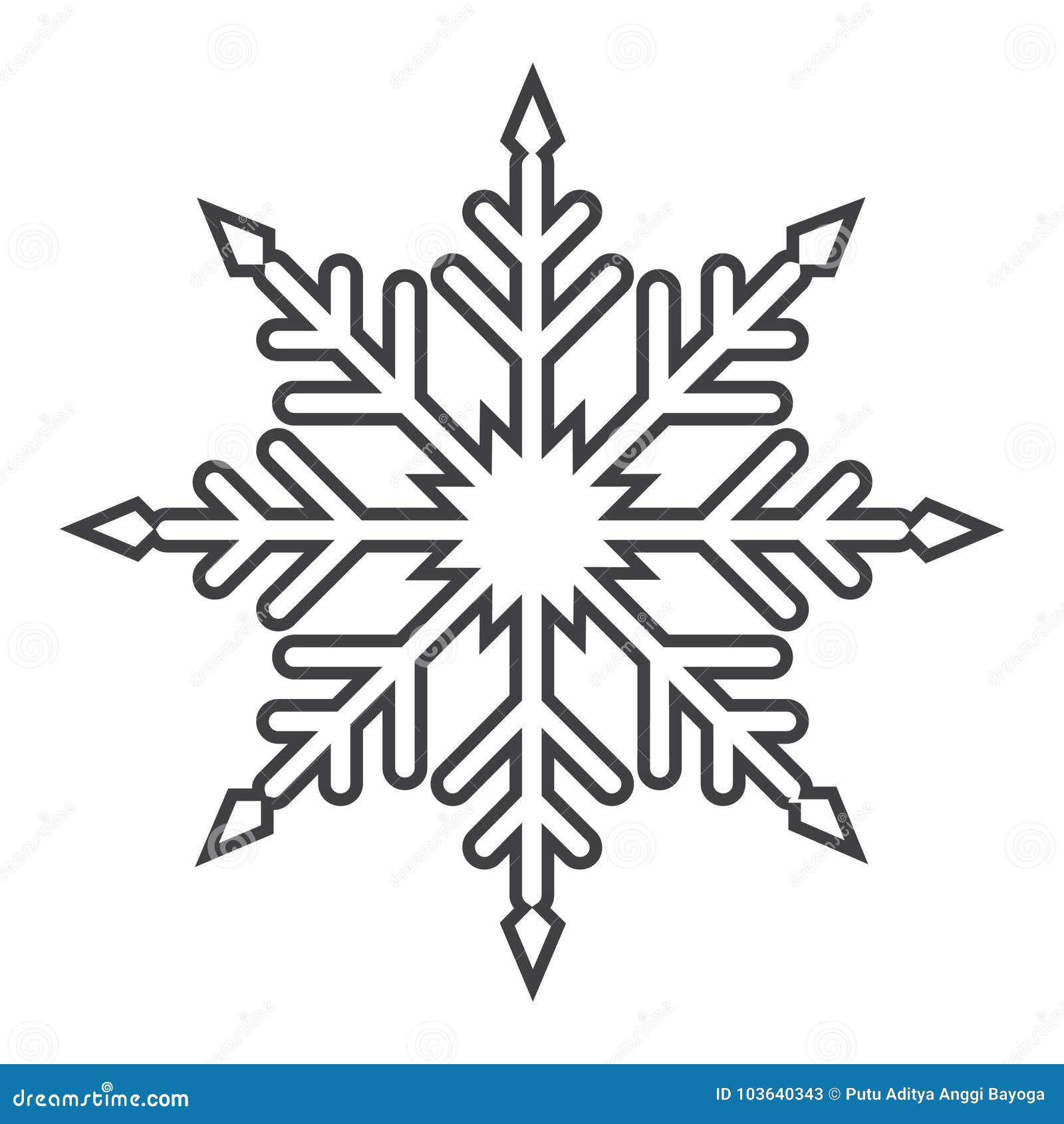 Thin line snow flakes icon stock vector. Illustration of season 103640343