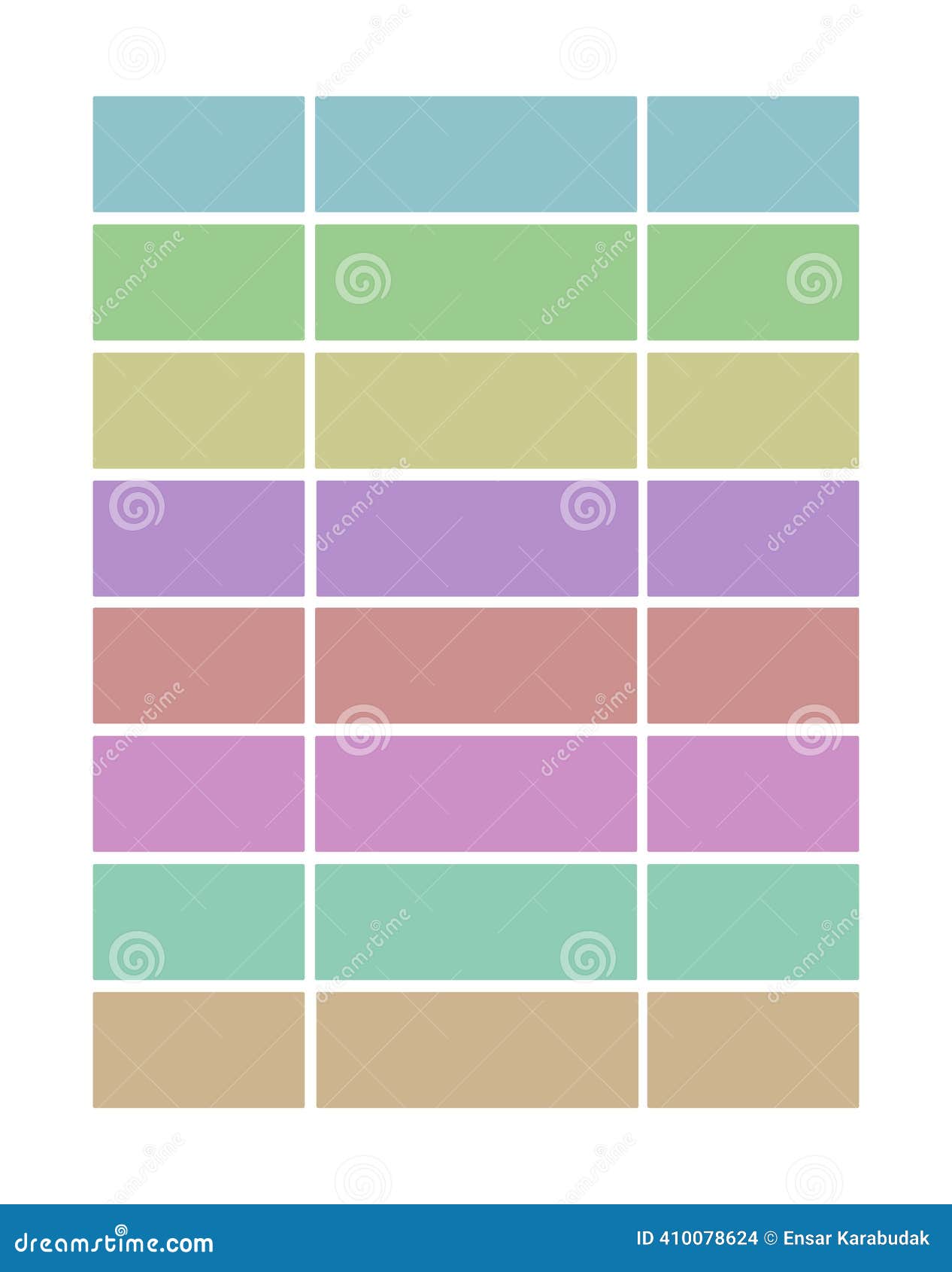 Three Column Pricing Chart Template For UI/UX App Vector Illustration ...