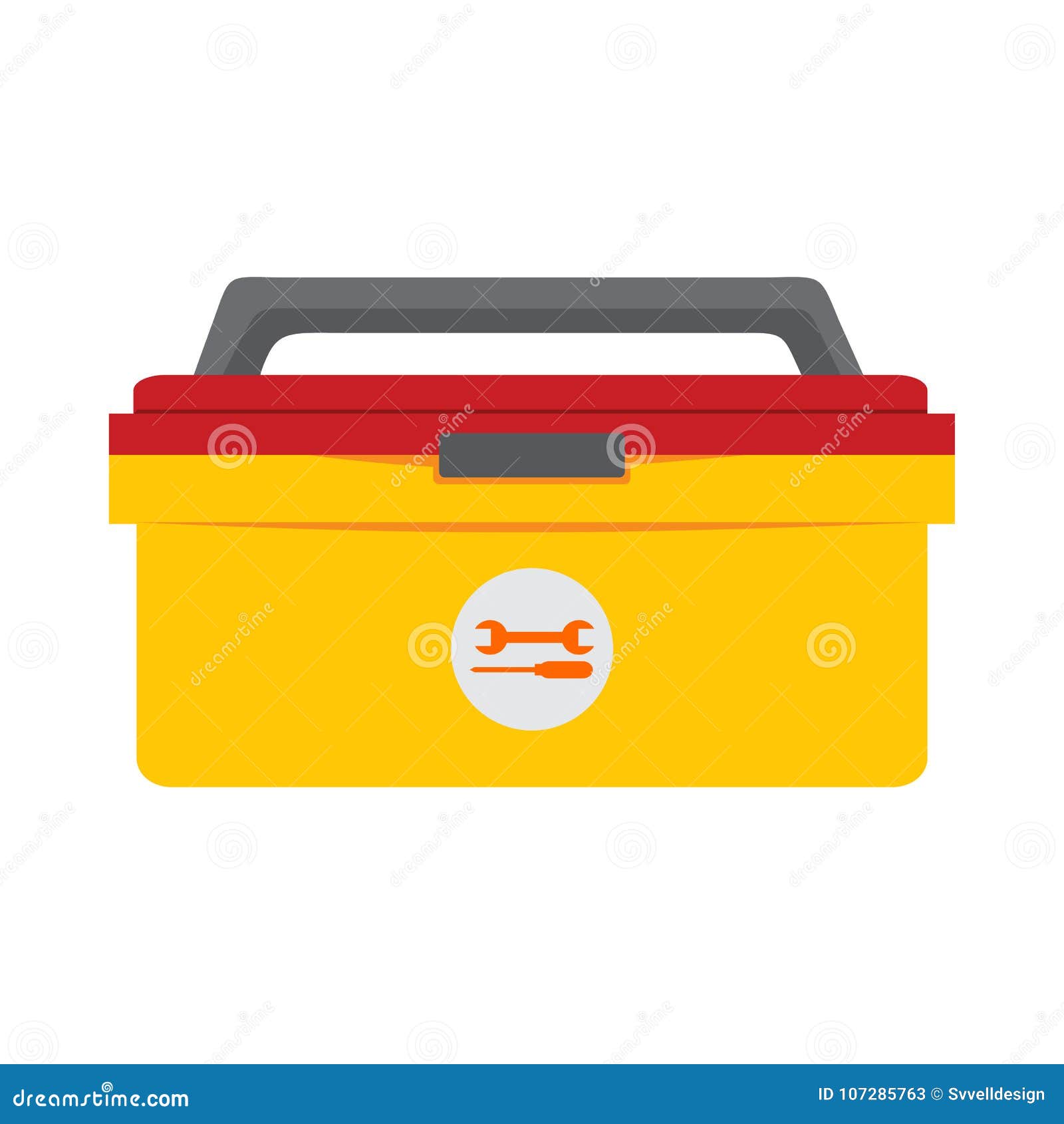 Simple Tool Box Storage Drawing Vector Illustration Graphic Stock