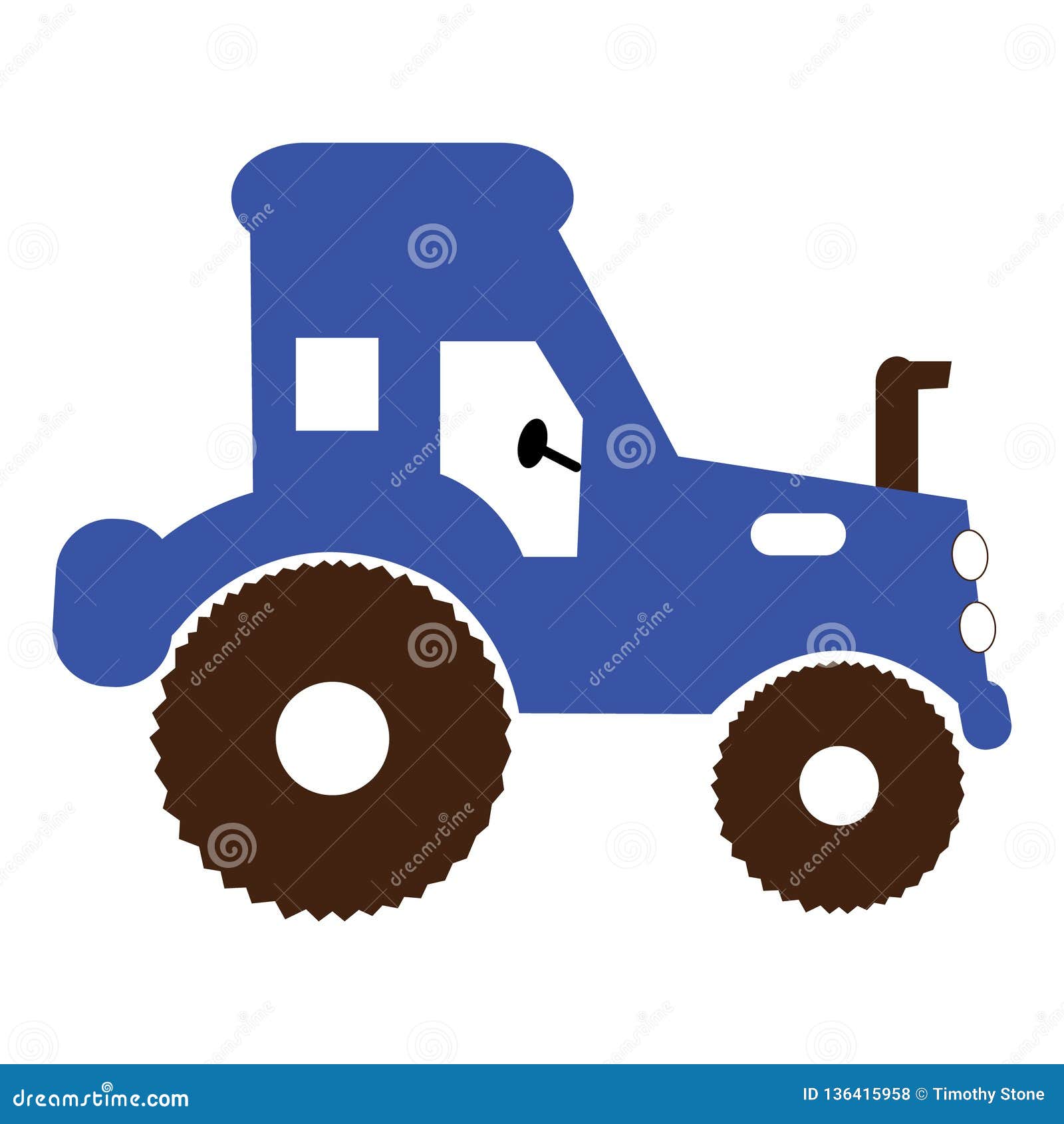 Simple Tractor Illustration Stock Vector Illustration of agricultural