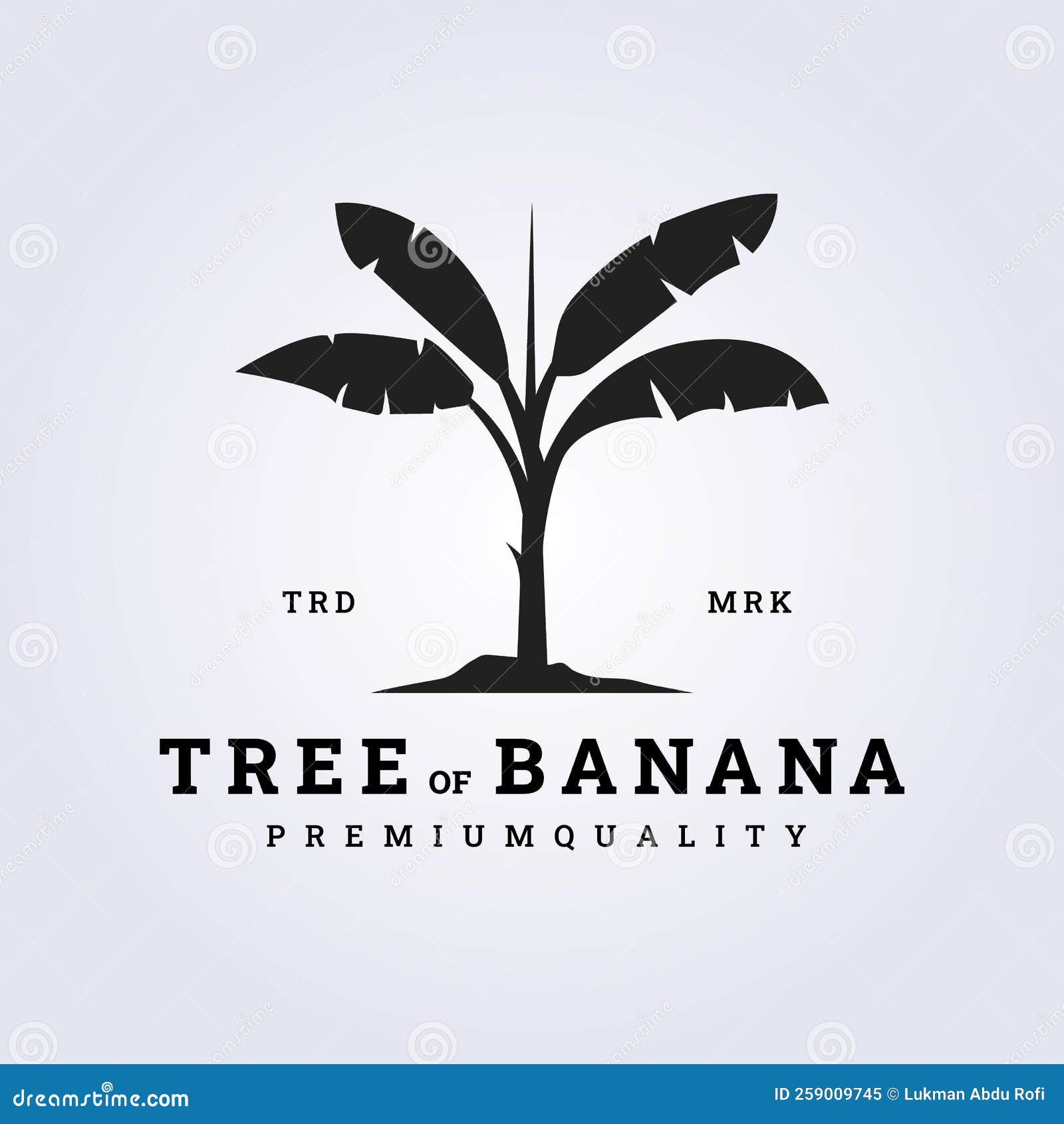 Simple Tree of Banana Logo Vector Symbol Illustration Design Stock