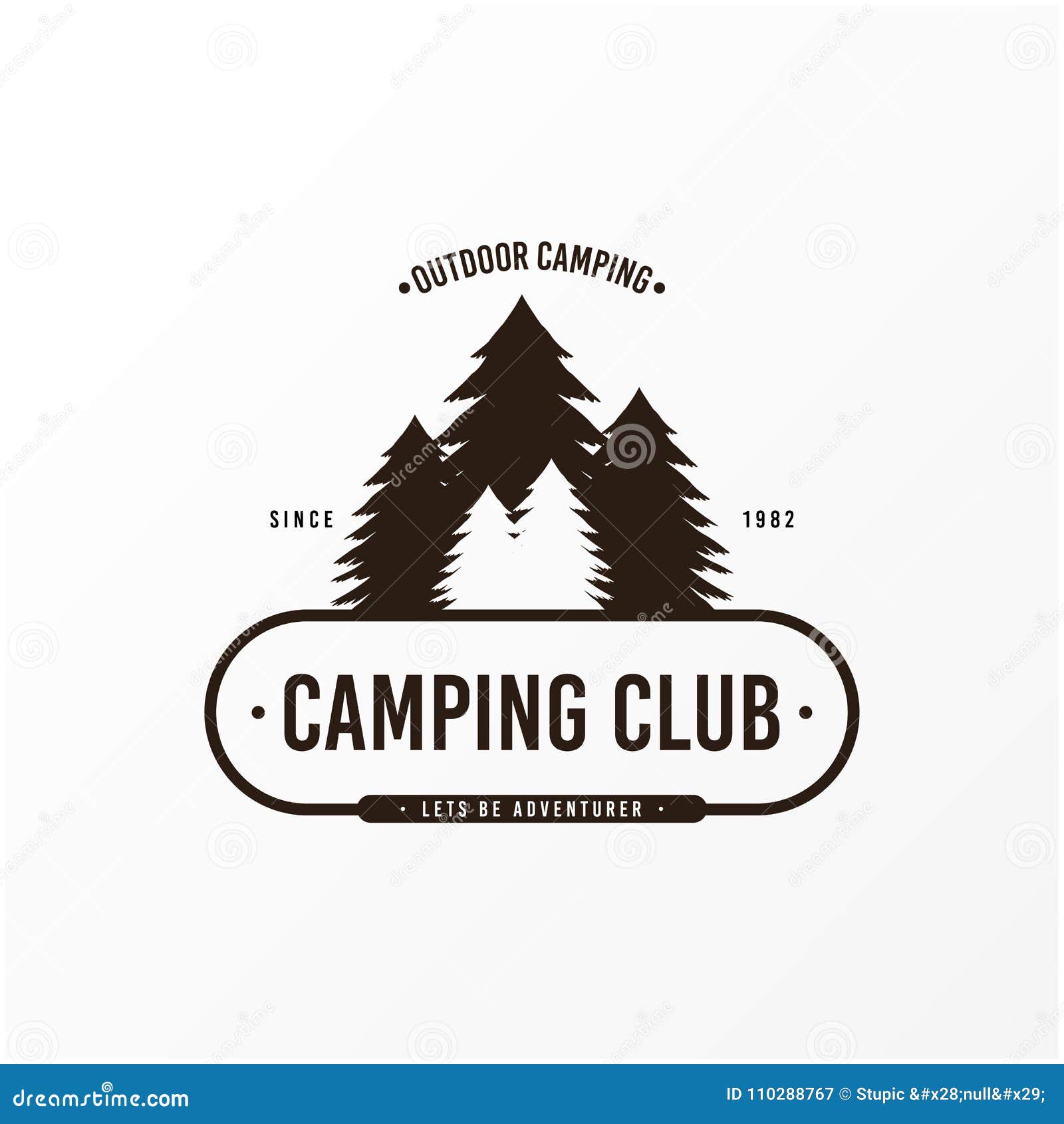 Creative Camping Logo Vector Art Logo Stock Vector Illustration of