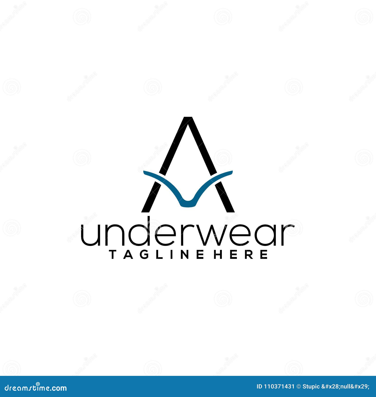 Creative Underwear Logo Vector Art Logo Stock Illustration