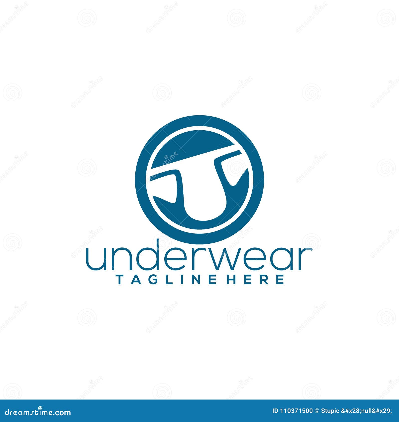 Creative Underwear Logo Vector Art Logo Stock Illustration