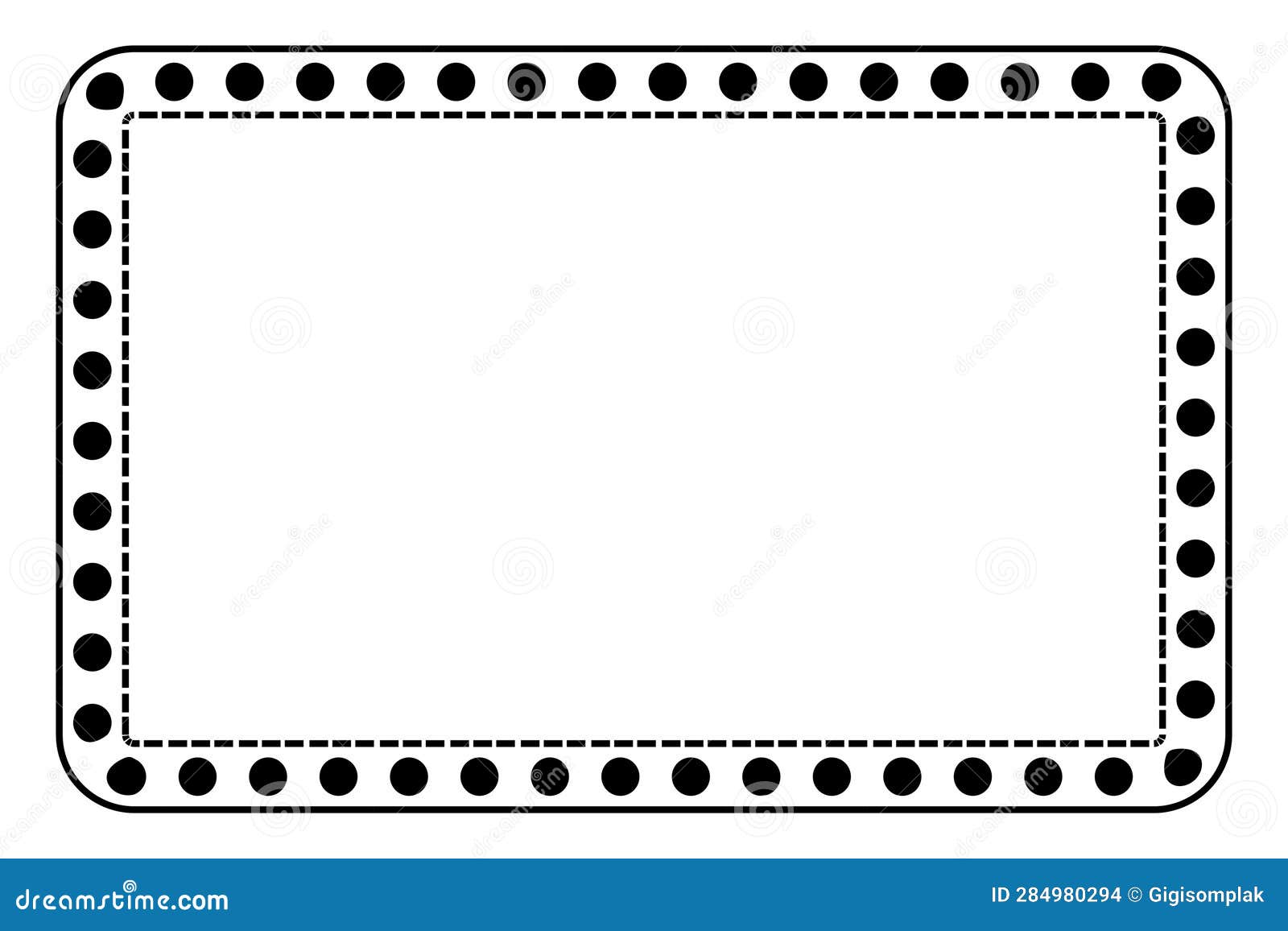 Simple Vector Basic Shape Frame, for Certificate, Placard or Element