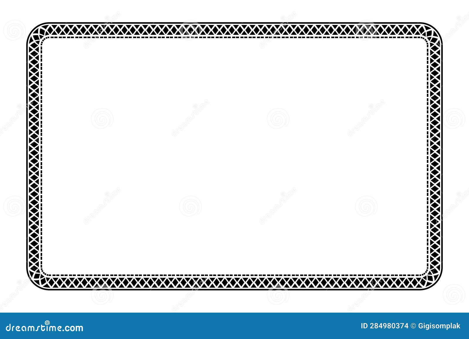 Simple Vector Basic Shape Frame, for Certificate, Placard or Element