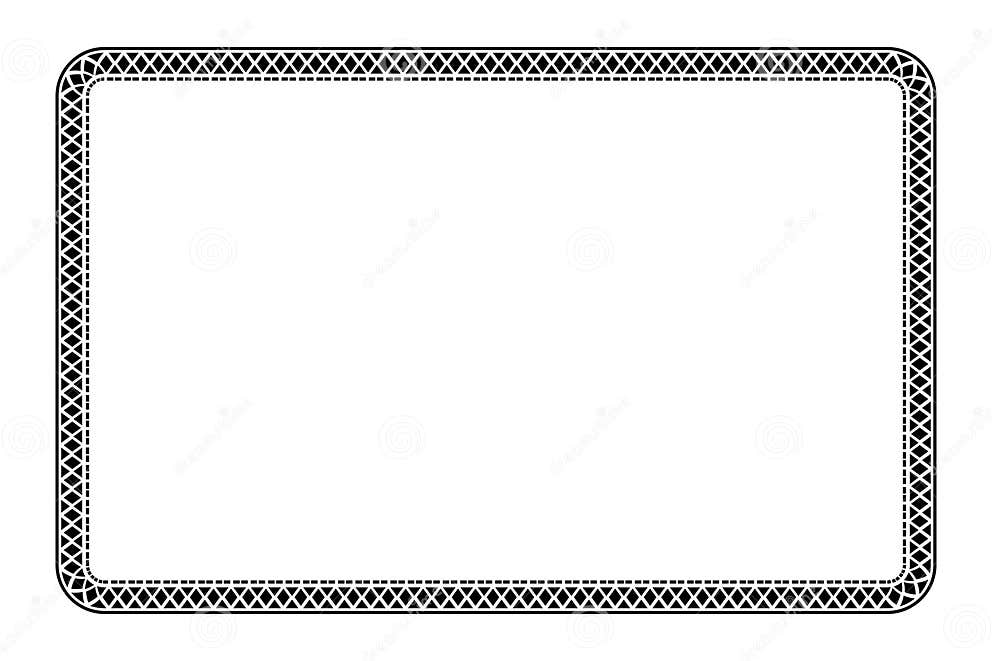 Simple Vector Basic Shape Frame, for Certificate, Placard or Element