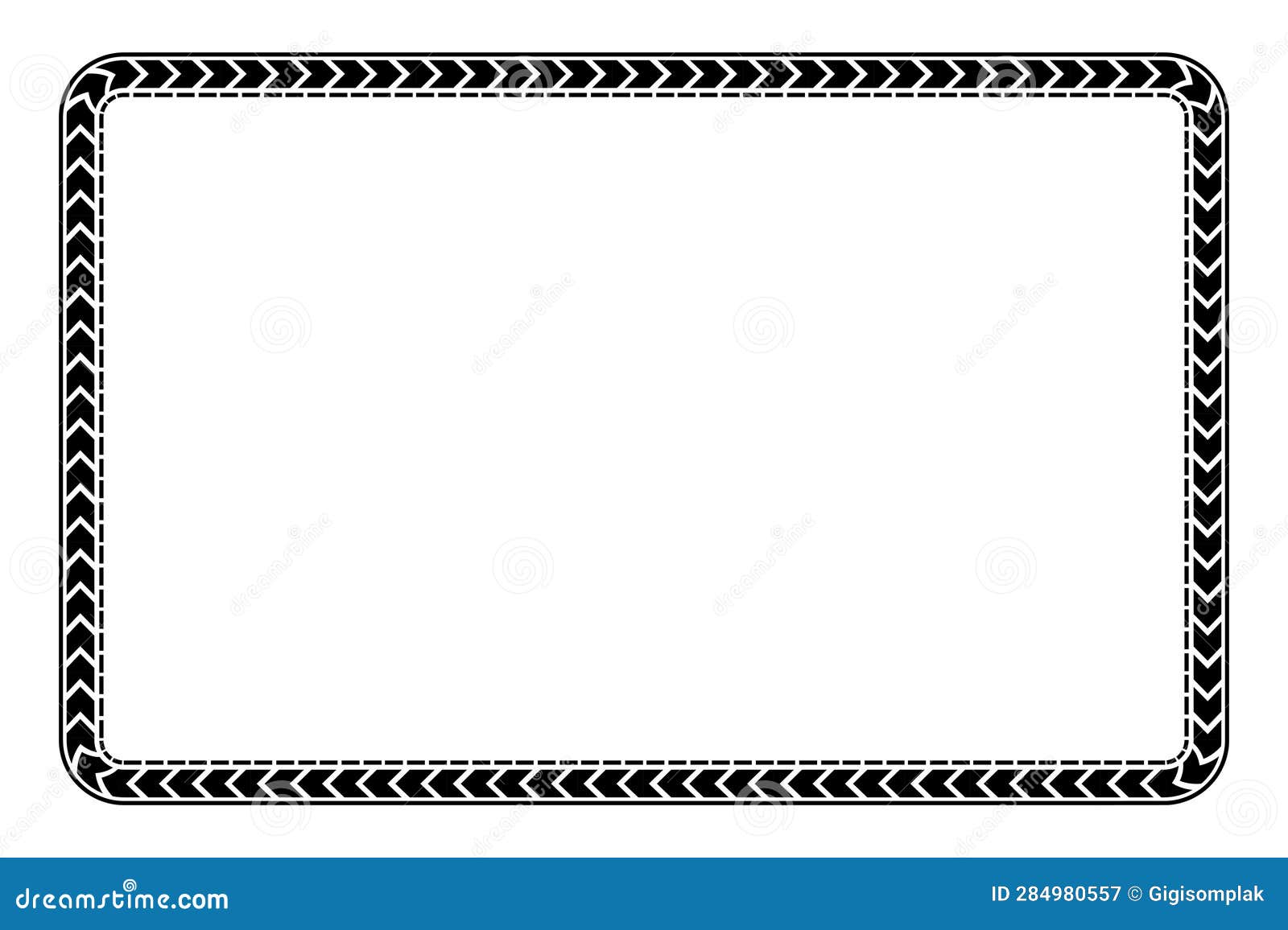 Simple Vector Basic Shape Frame, for Certificate, Placard or Element