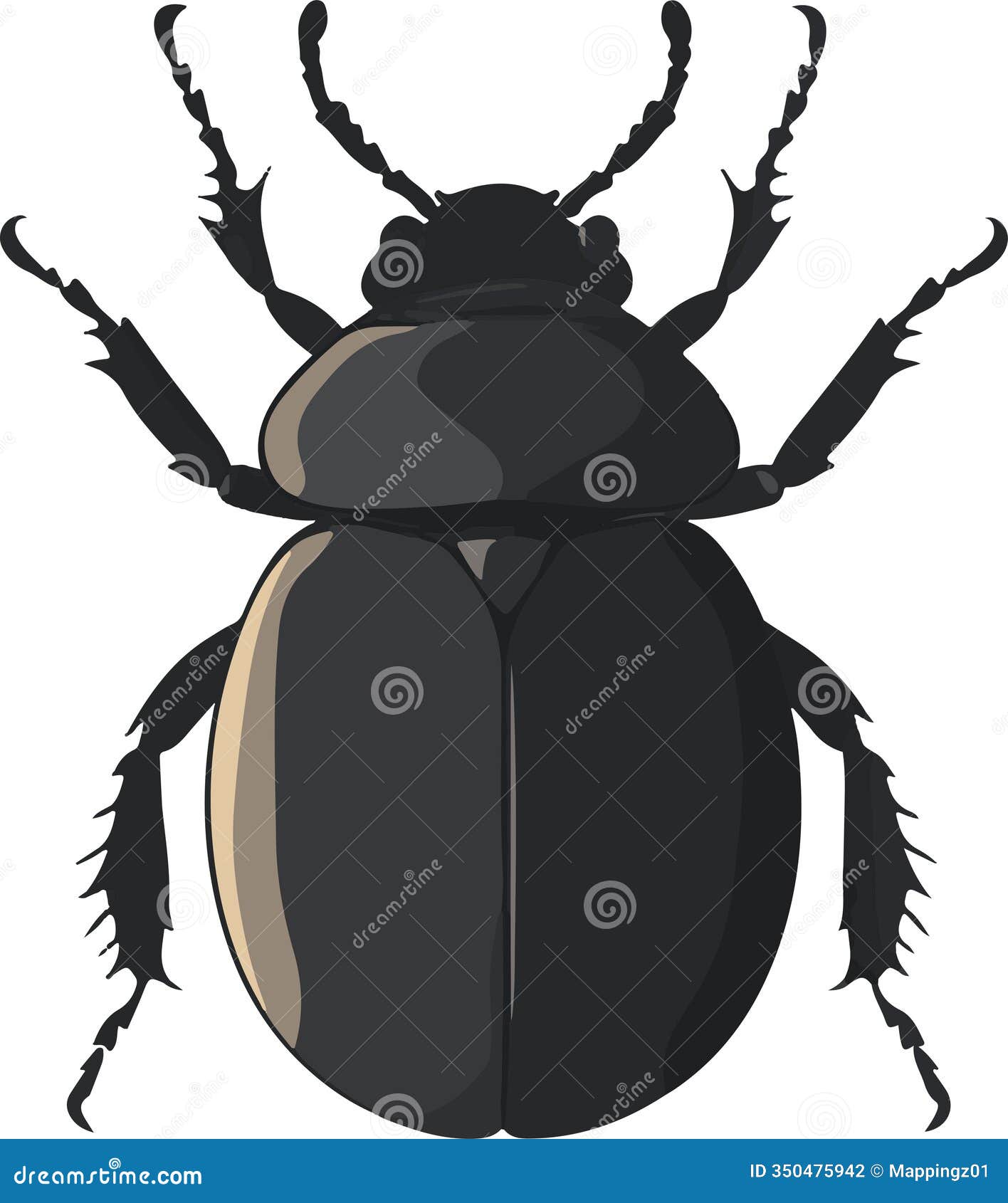 Simple Vector Dung Beetle Clipart Stock Vector - Illustration of cute ...