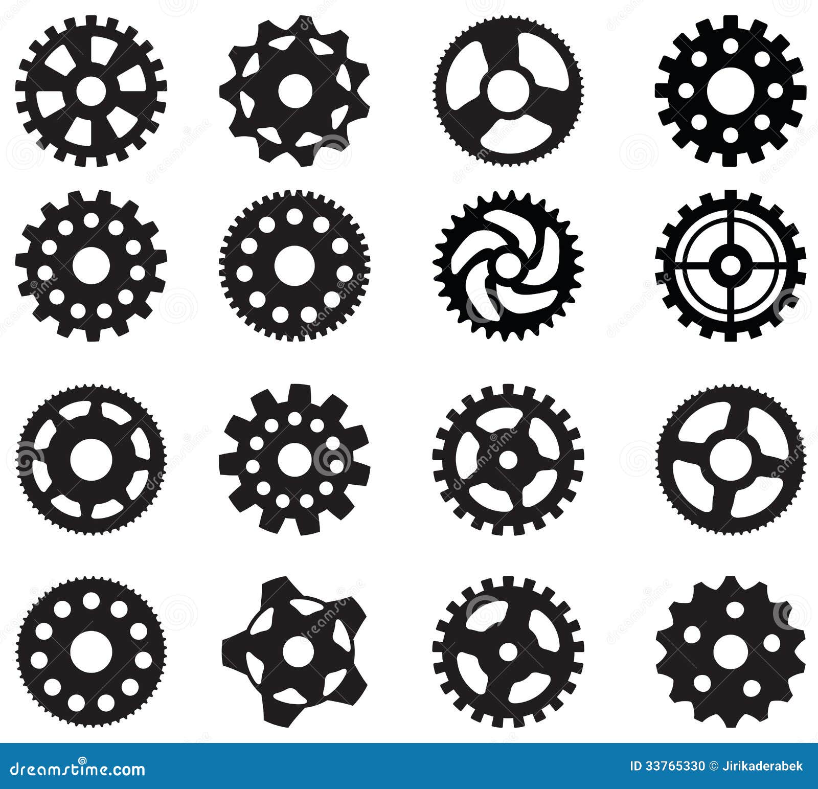 Simple vector gears stock vector. Illustration of black - 33765330