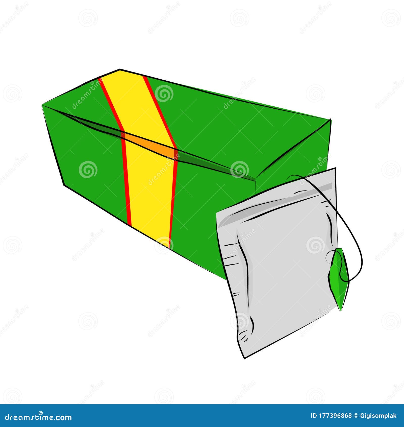 Download Tea Bag Box Mockup Illustrations Vectors