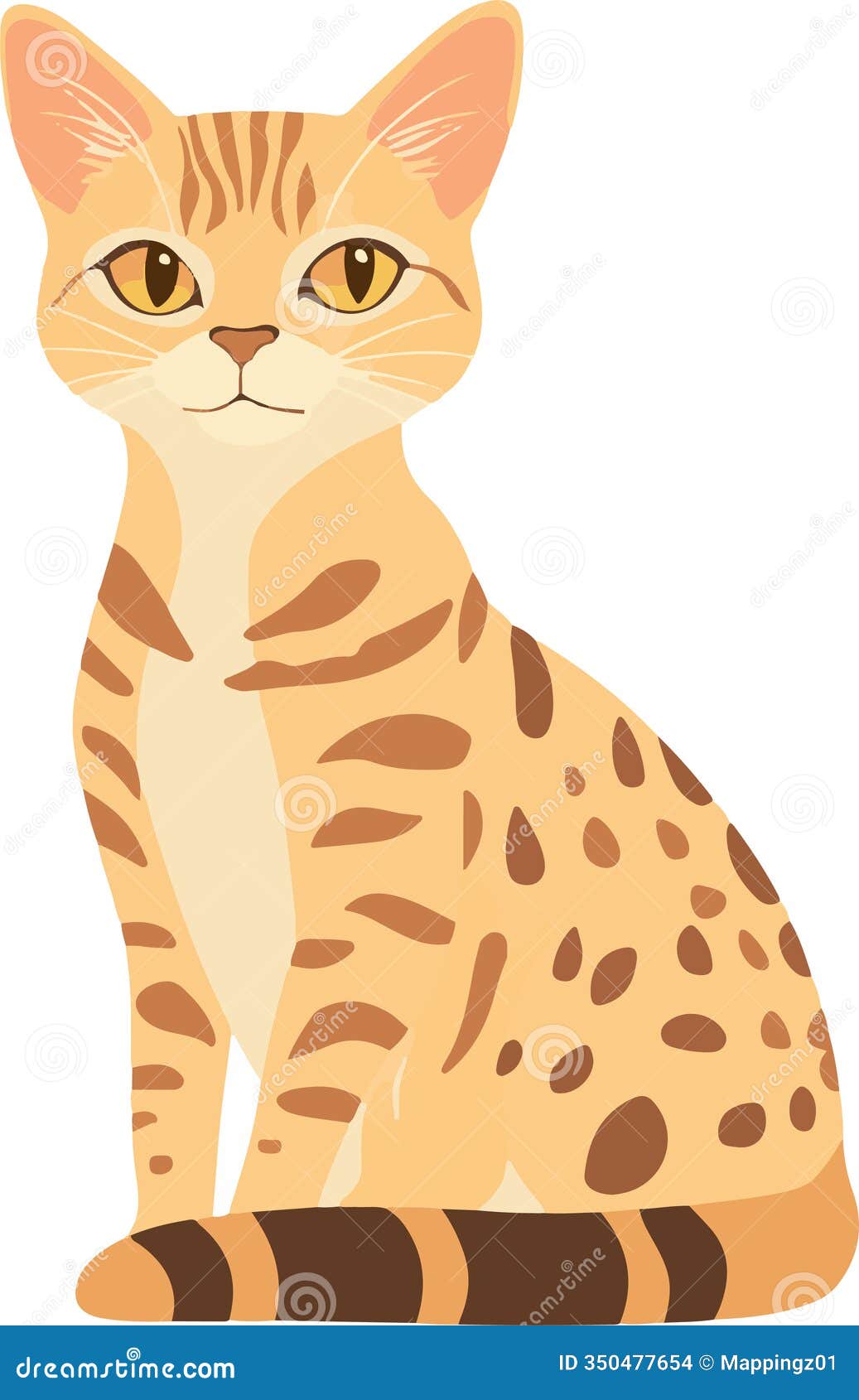 simple  ocicat clipart