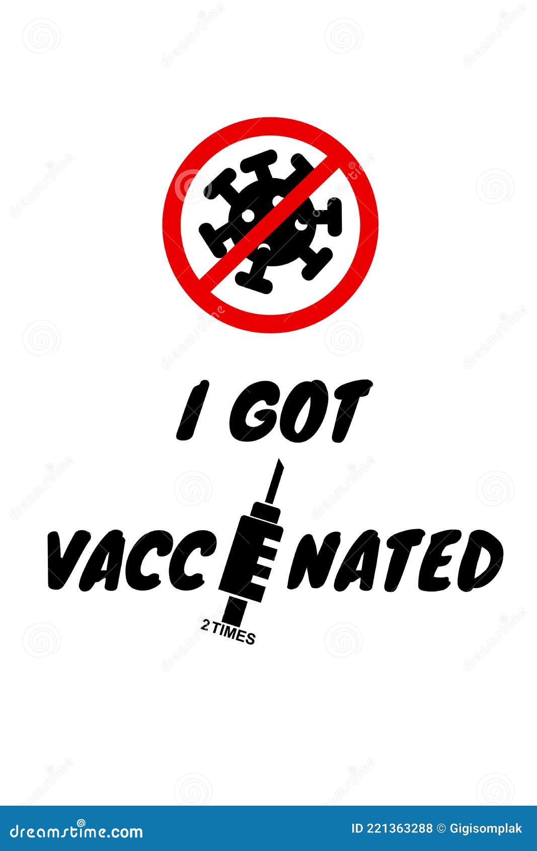 simple  quote, i got vaccinated 2 times