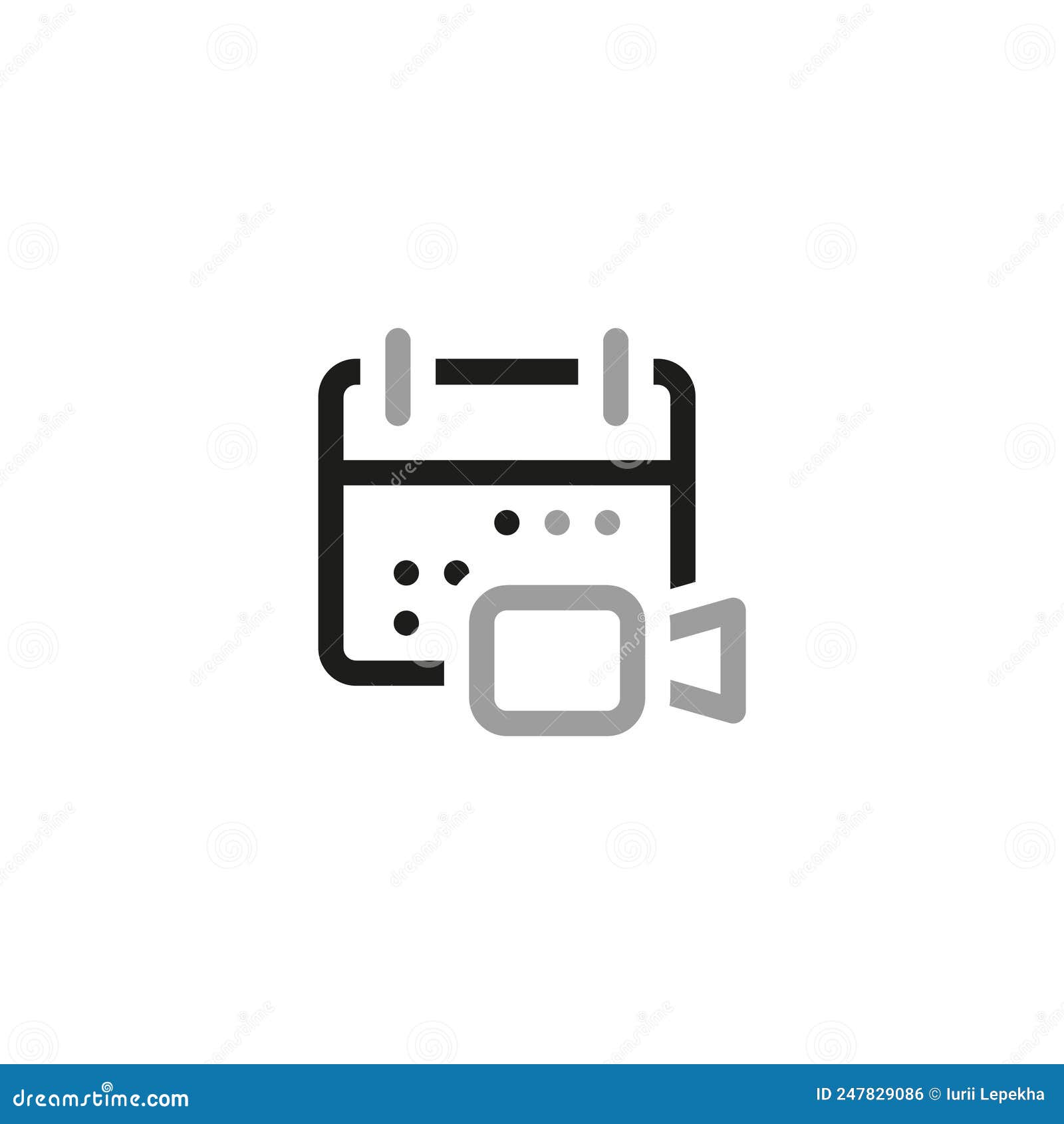Simple Video Conference Interface Related Vector Line Icons. Contains Such Icons As Share Screen