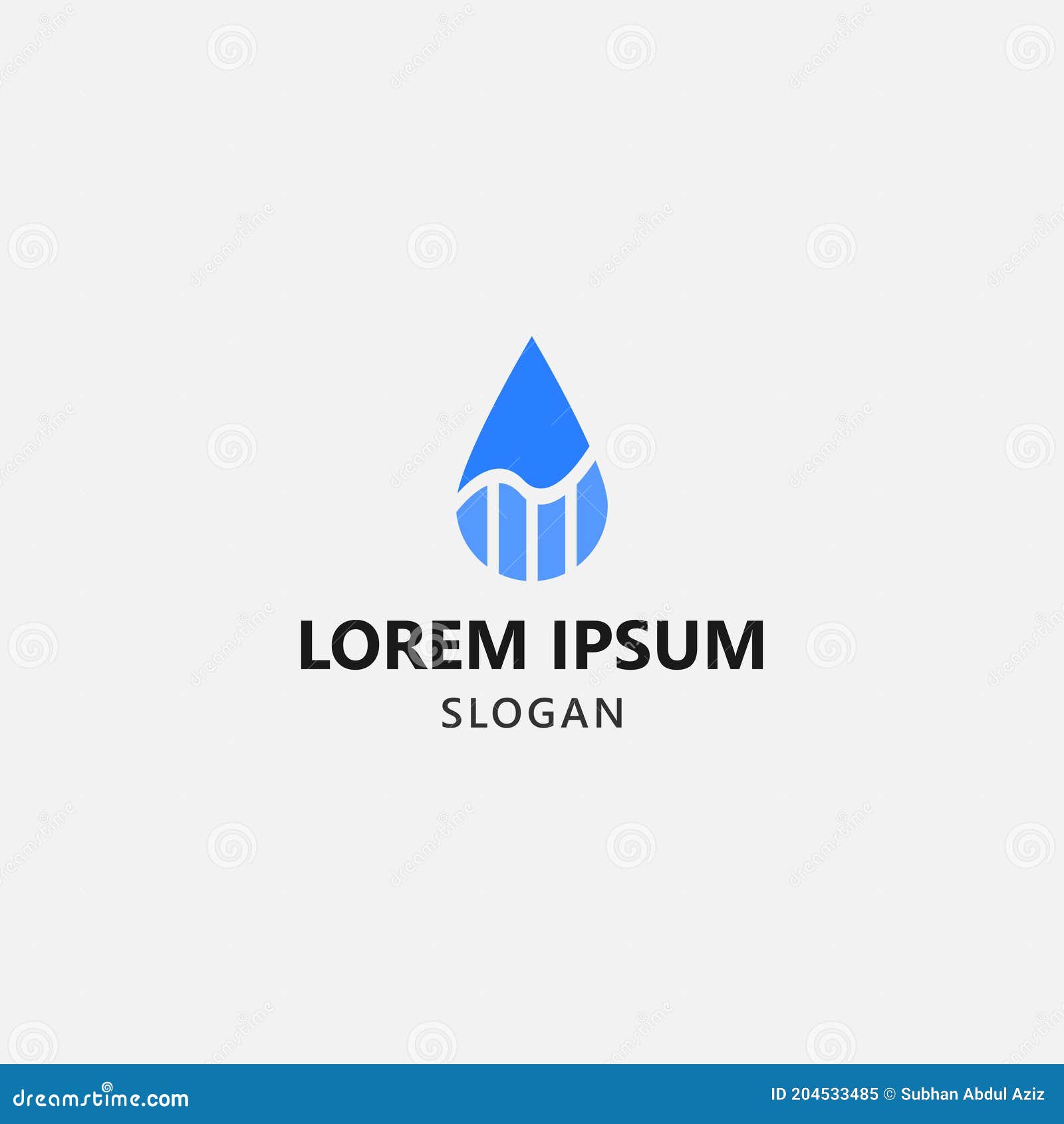 simple water drop accounting logo  template