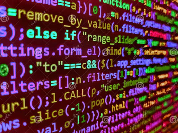 Simple Website HTML Code with Colourful Tags in Browser View on Dark ...