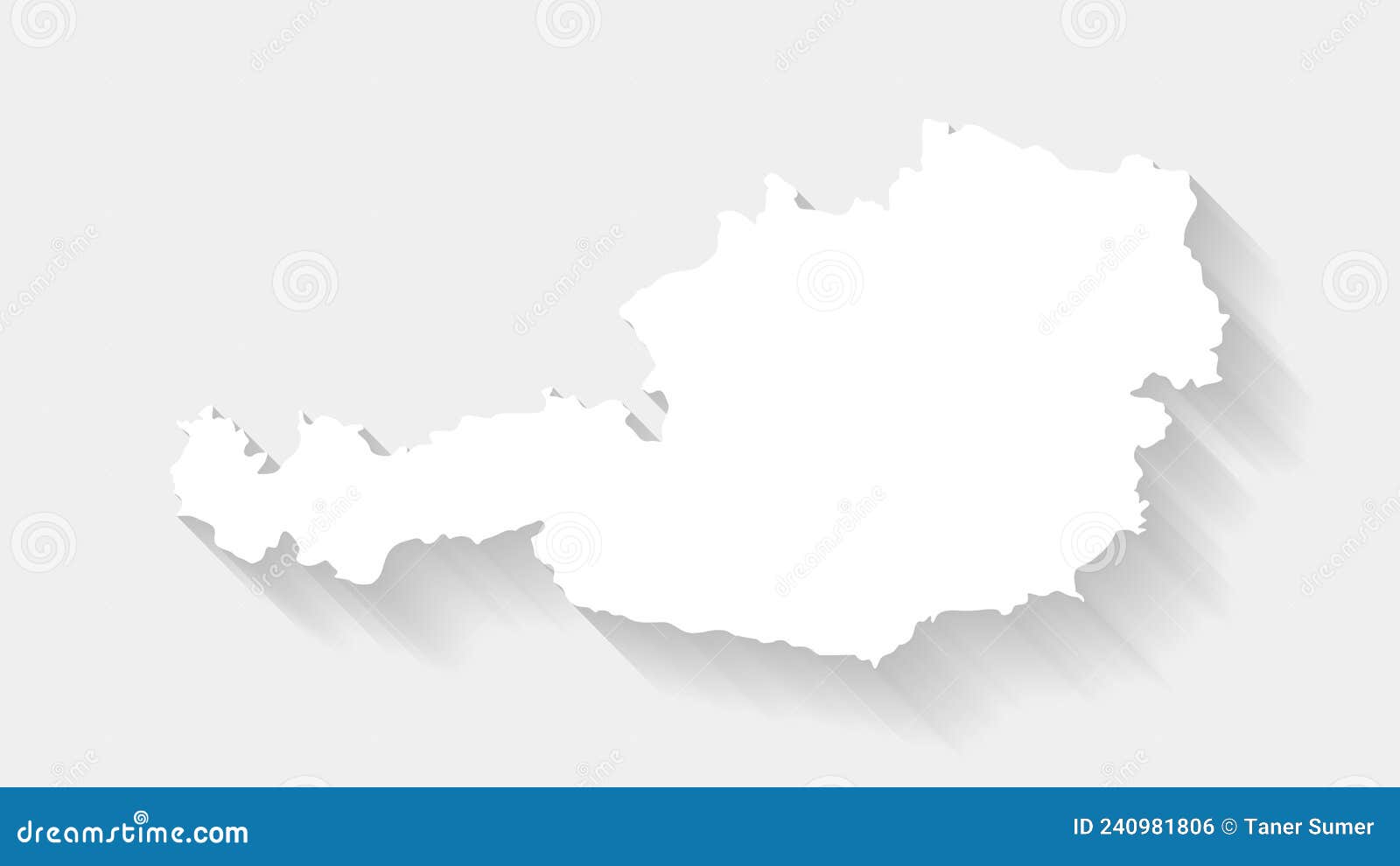 Simple White Austria Map on Gray Background, Vector, Illustration, Eps ...