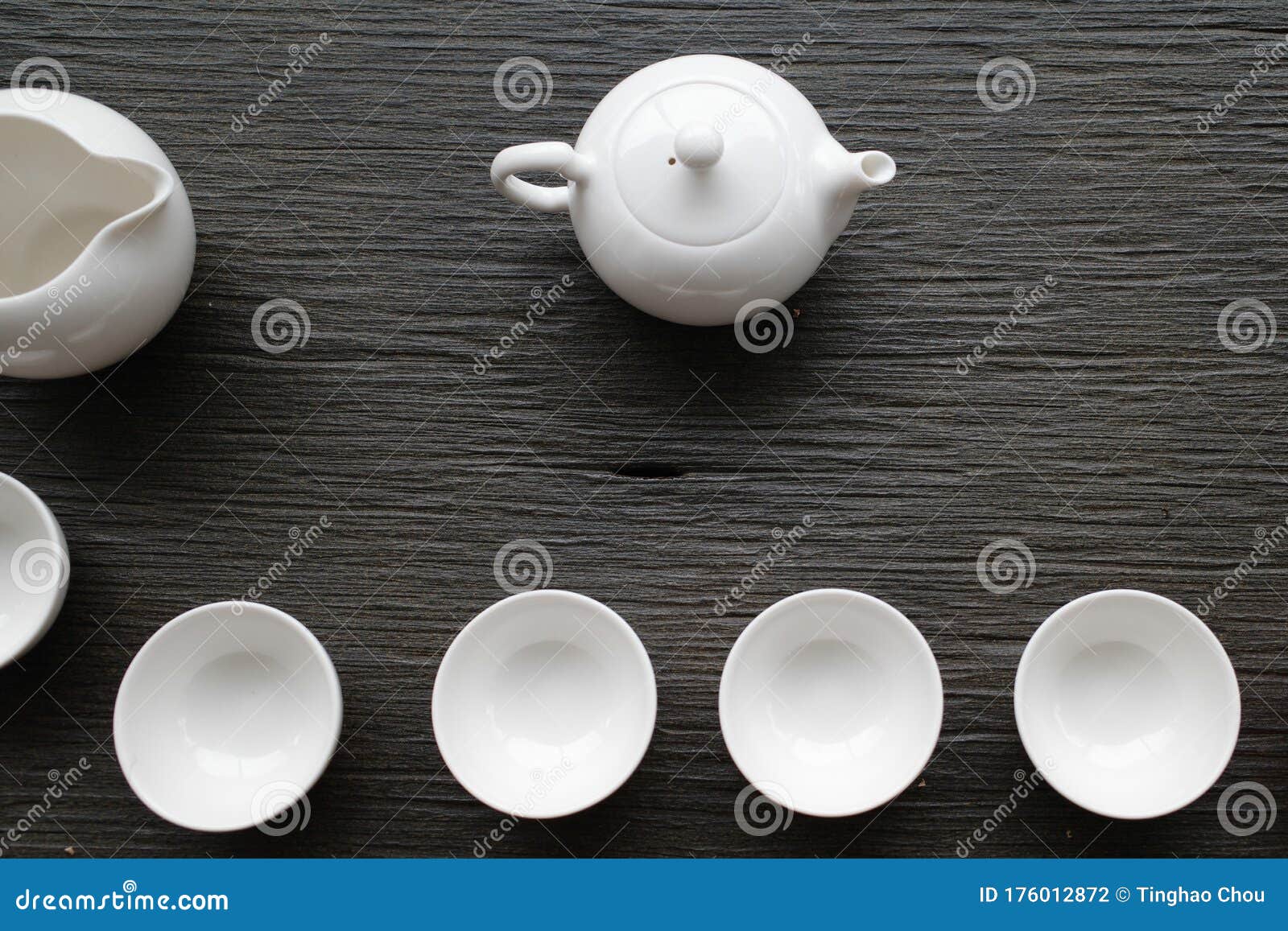 Simple White Ceramic Tea Set Stock Photo Image of cups, teatime