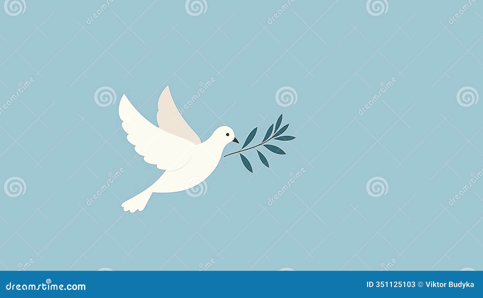 simple white dove holds olive branch. gentle blue background peace. icon suitable for peace themes. suitable for various projects