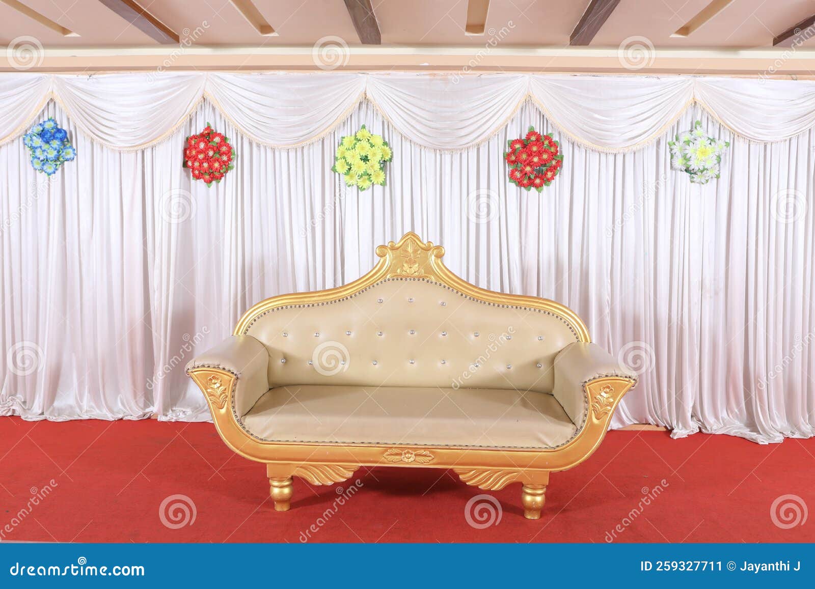 Simple White Satin Cloth Stage Decoration Stock Image - Image of