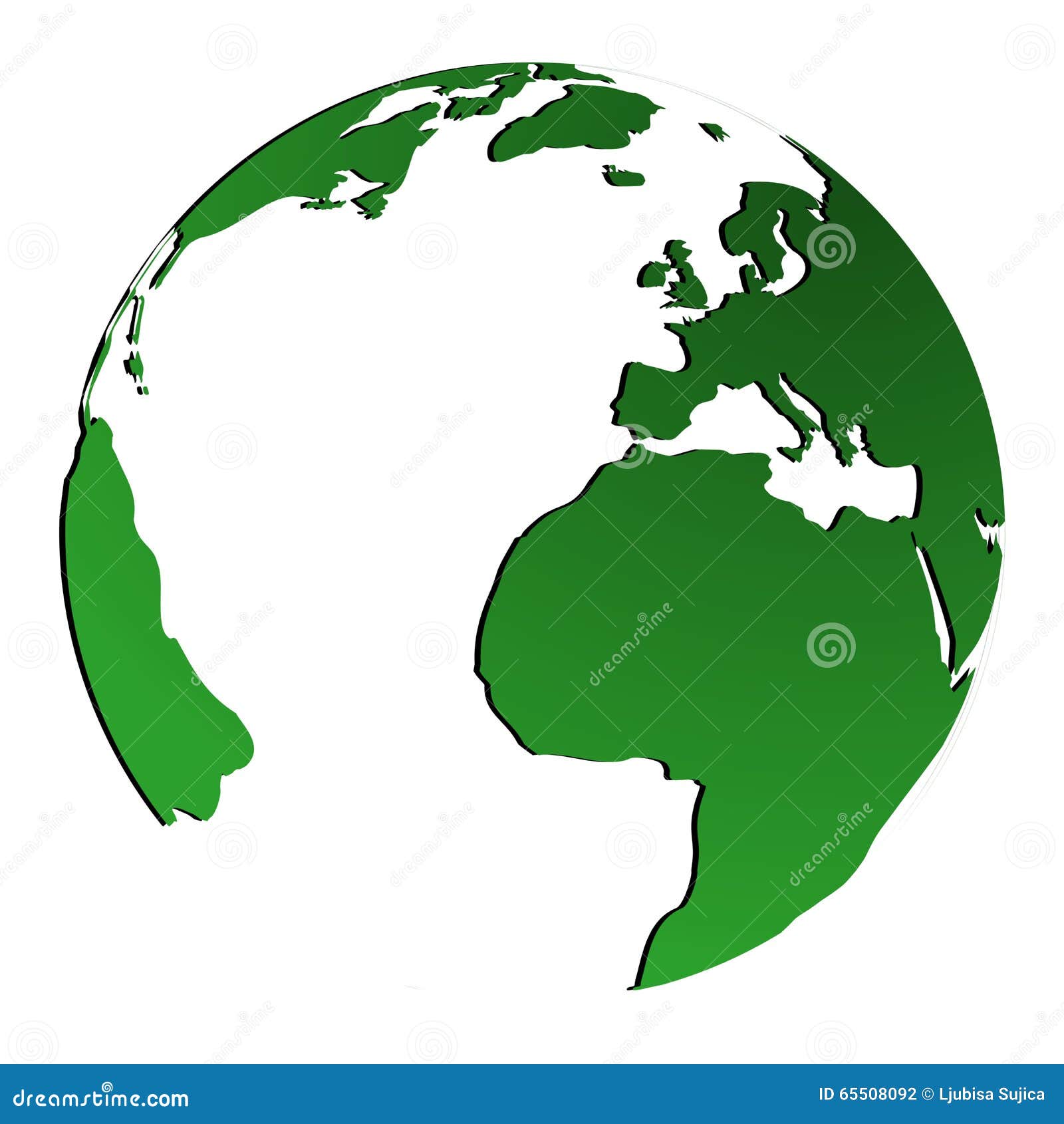 Simple World. Isolated Globe stock illustration. World simply