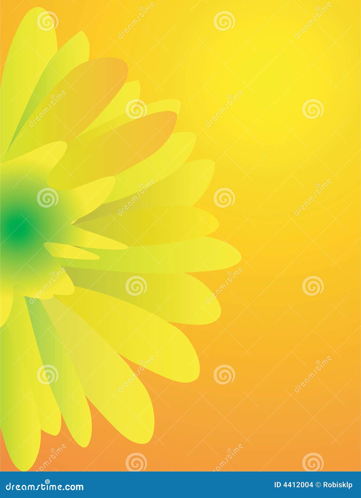 Simple yellow sunflower, vector illustration