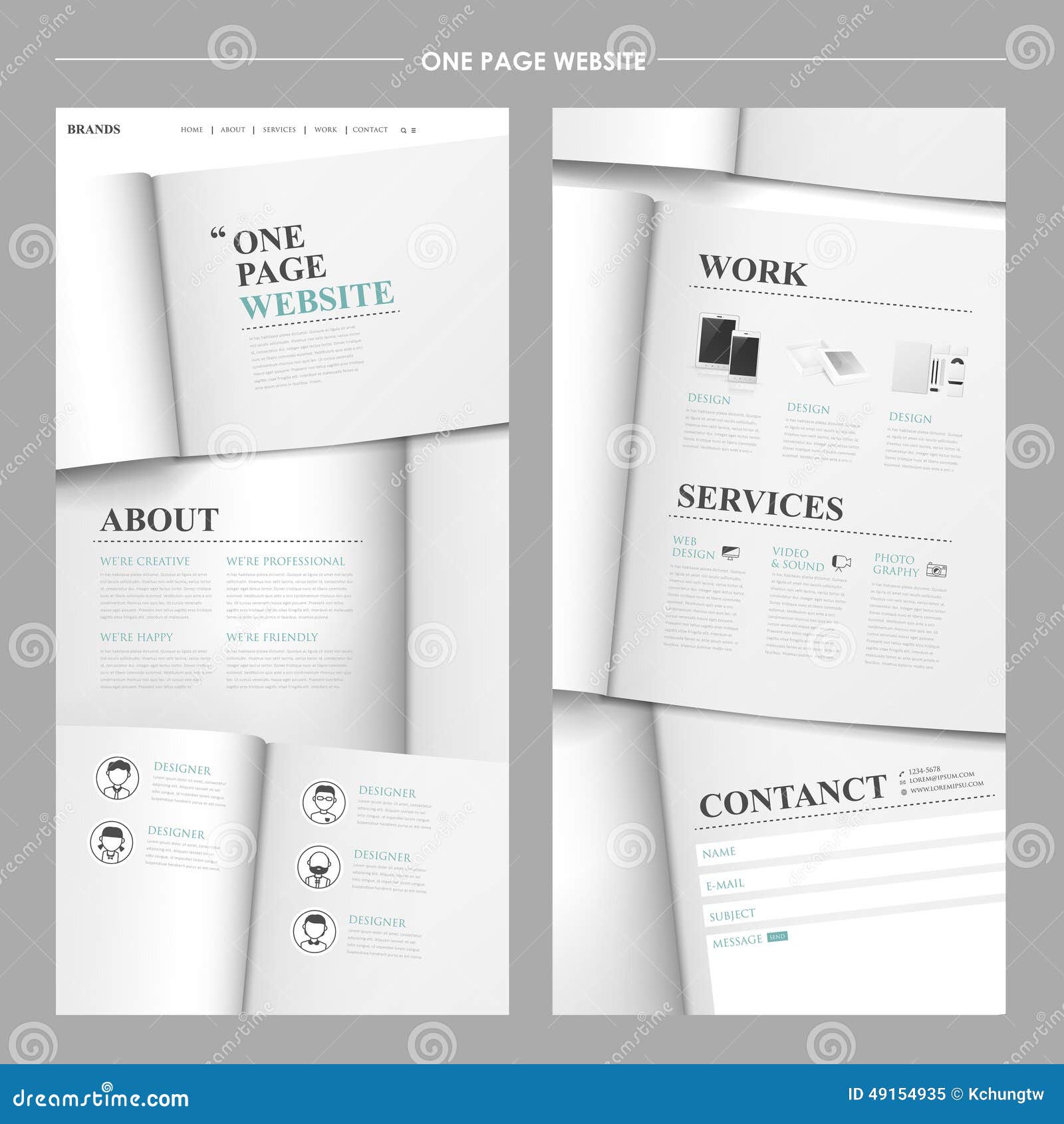 simplicity one page website 