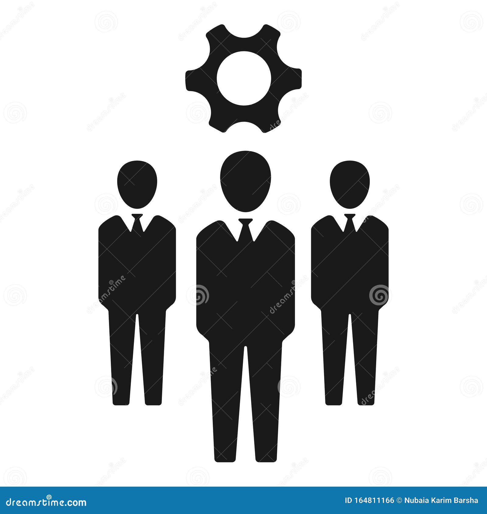 Simplistic Management Team Icon Stock Illustration - Illustration of icon,  group: 164811166