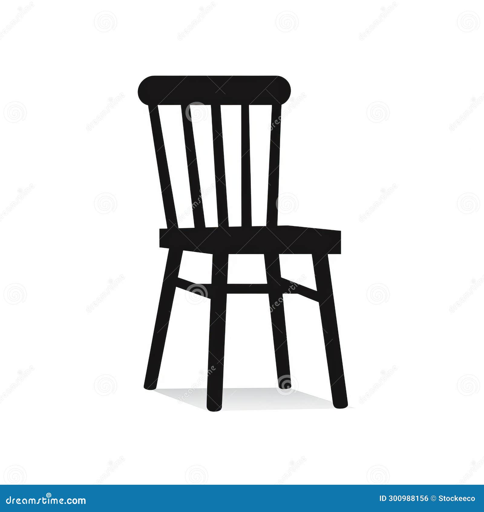 simplistic silhouette of secessionist style wooden chair