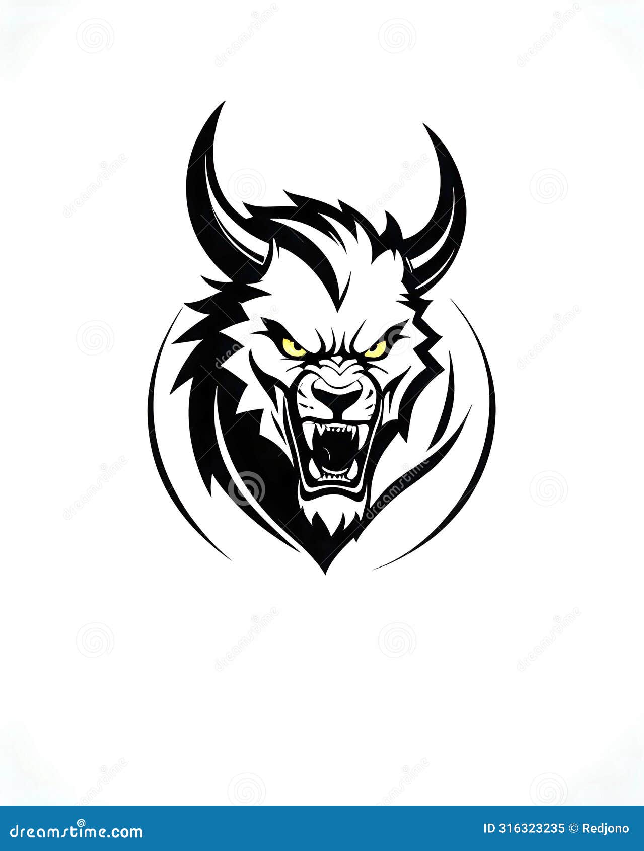 simplistic stylized logo concept  of wolf