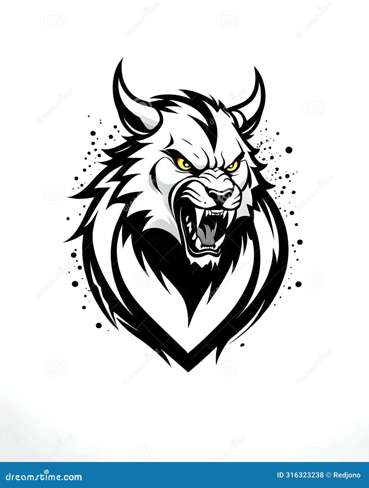 simplistic stylized logo concept  of wolf