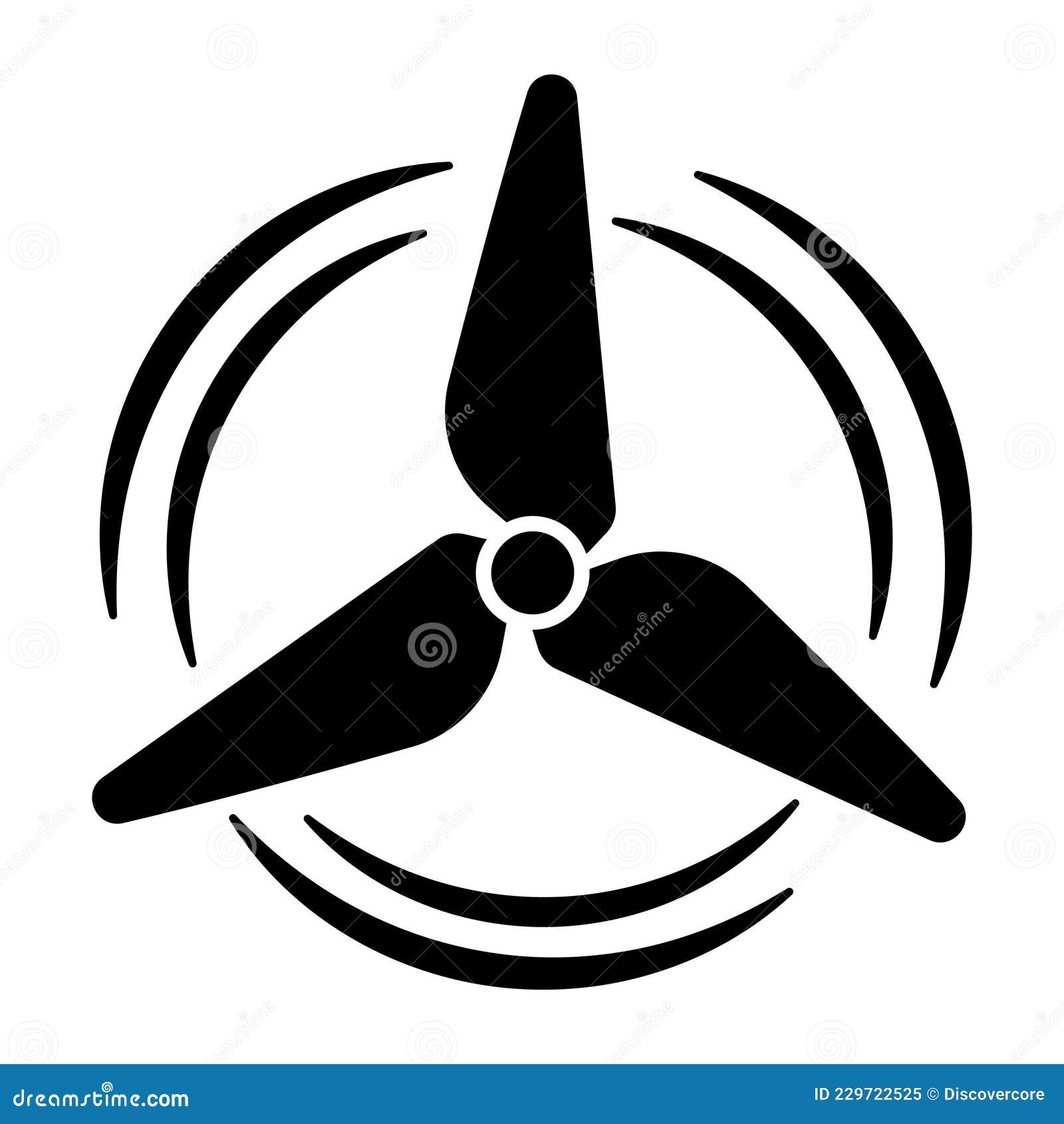 simplistic windmill wind power icon