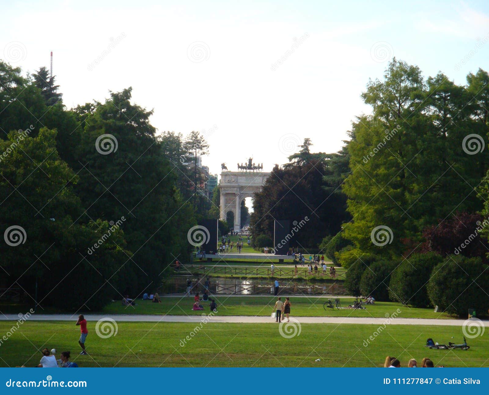 The Parck with the Arch stock image. Image of garden - 111277847